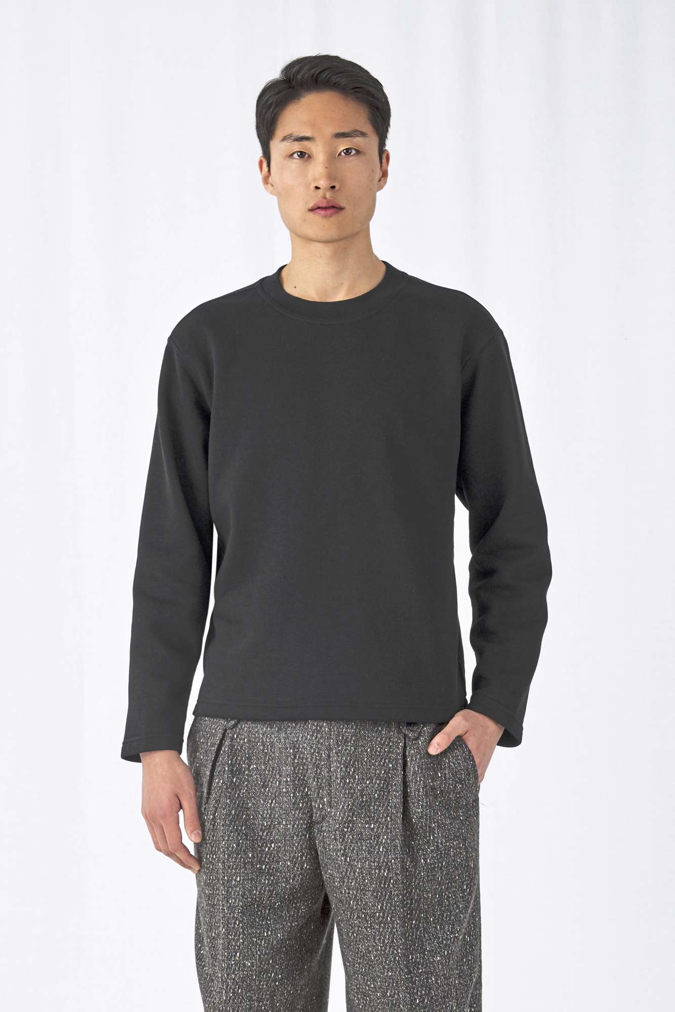Open Hem Sweatshirt mit Seitenschlitzen