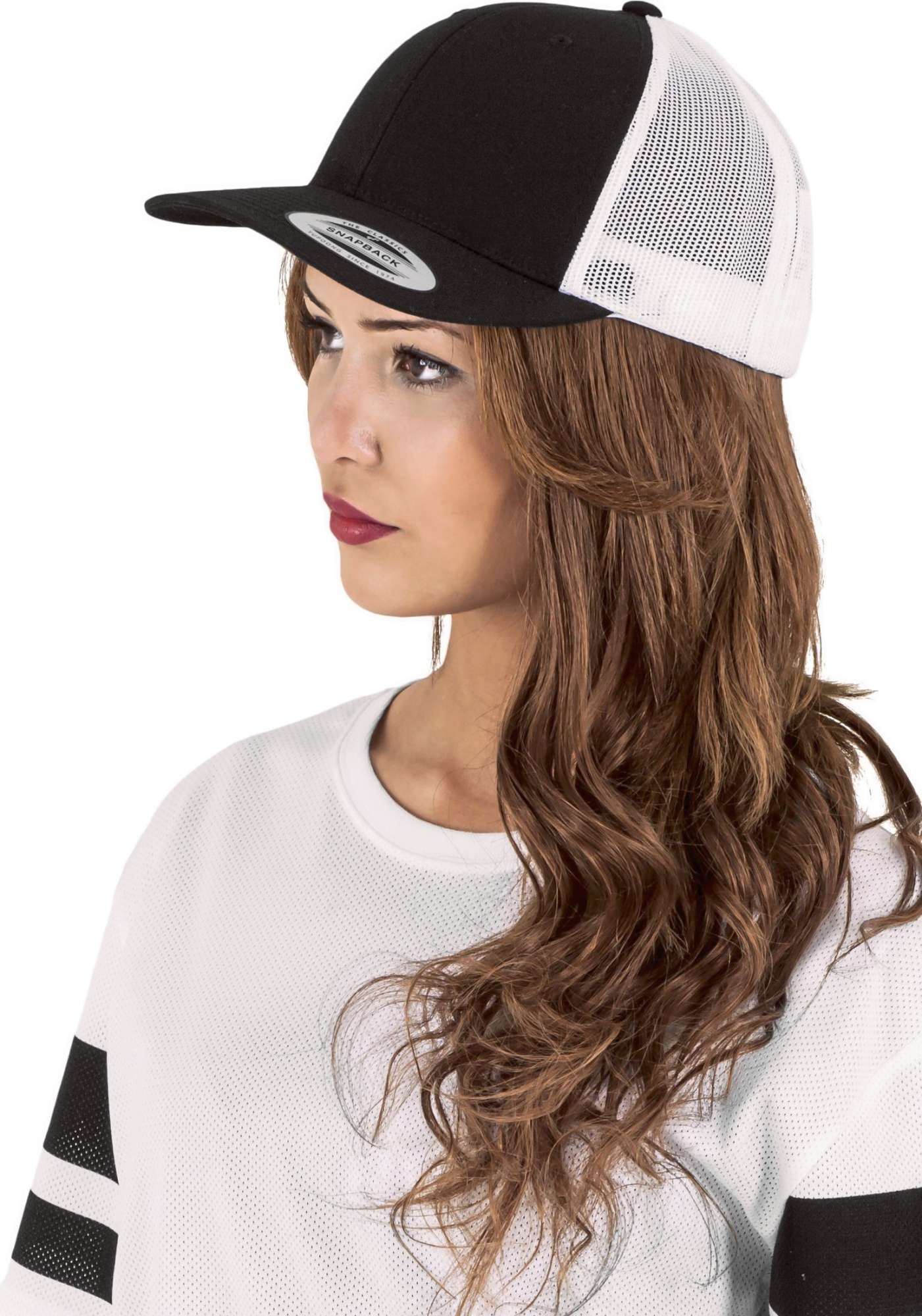 FLEXFIT Retro Trucker Cap mit 2-Tone Design, Silver/White One Size, FX6606T