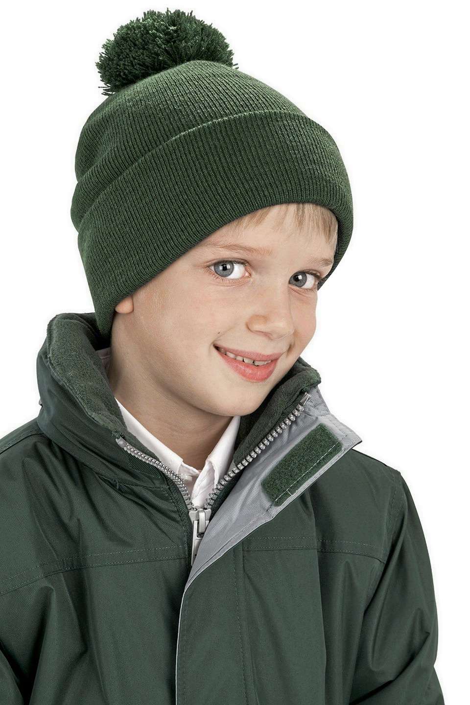 Result Winter Essentials Junior Pom Pom Beanie aus Polyacryl, Red One Size, RC028J
