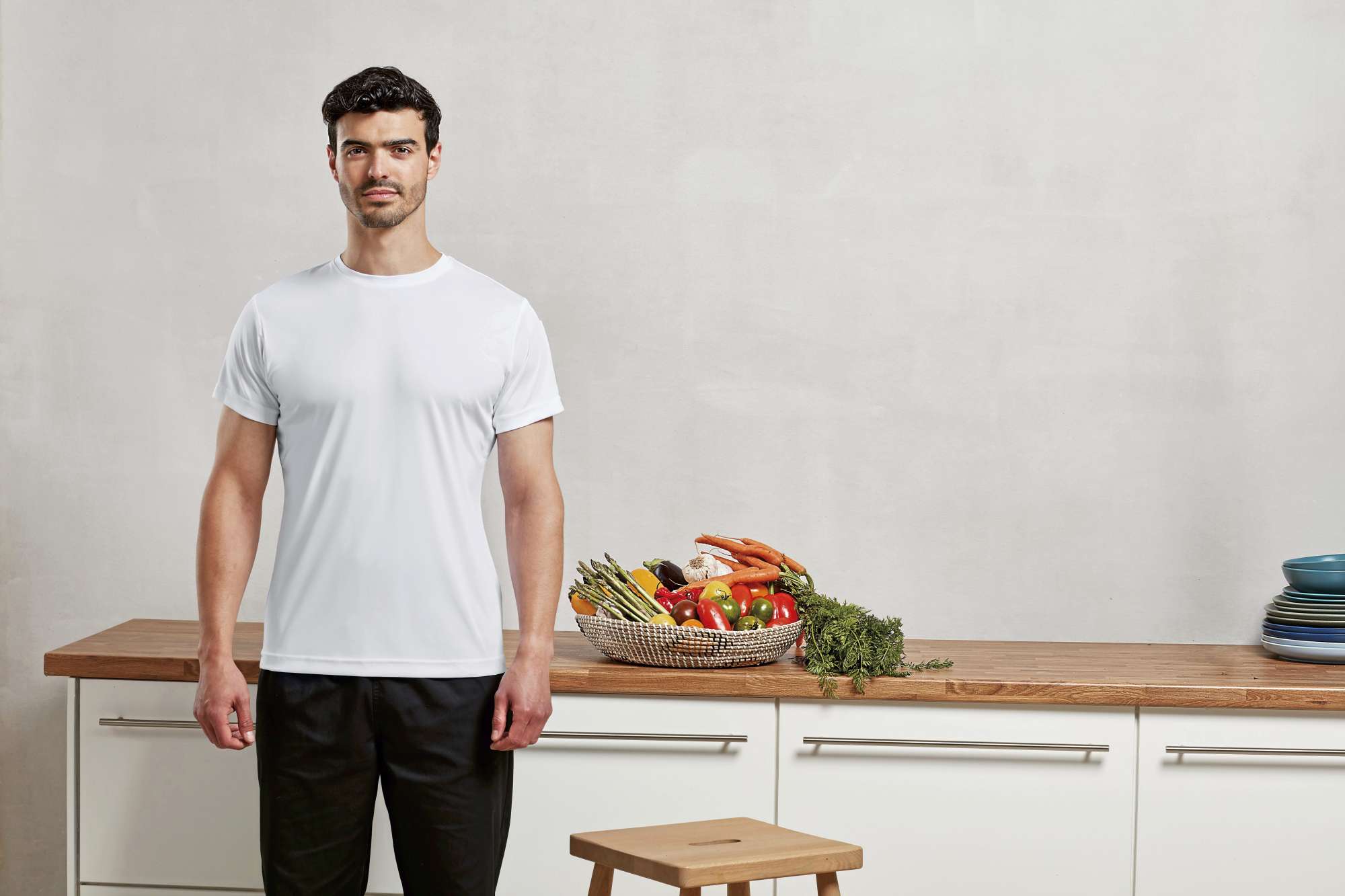 Premier Workwear Coolchecker® T-Shirt mit Netz-Rückenteil, White XL, PW649