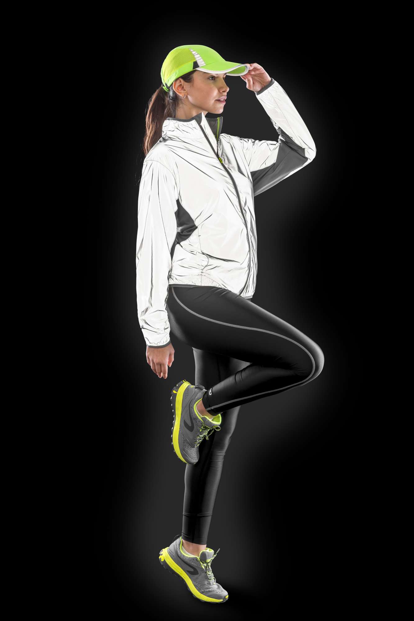 SPIRO Hi-Vis Jacke mit reflektierenden Details, Neon White XL, RT266