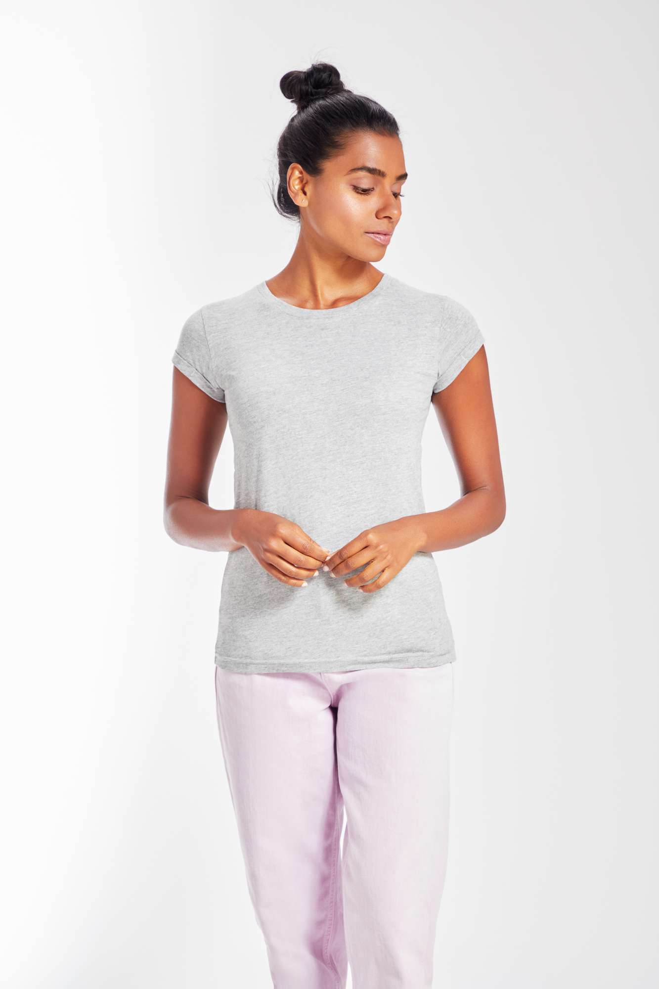 Roll Sleeve T-Shirt aus Bio-Baumwolle für Damen