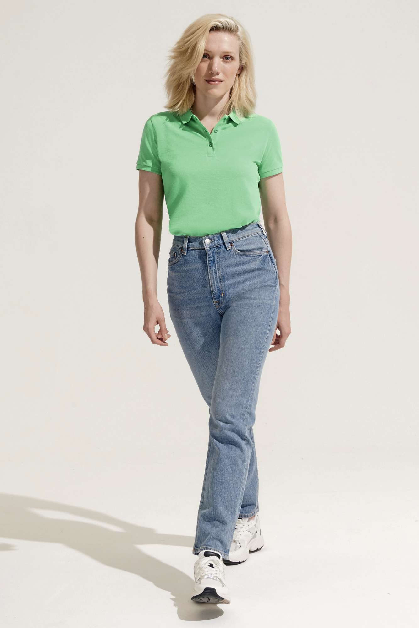 Bio-Baumwolle Poloshirt mit Knopfleiste