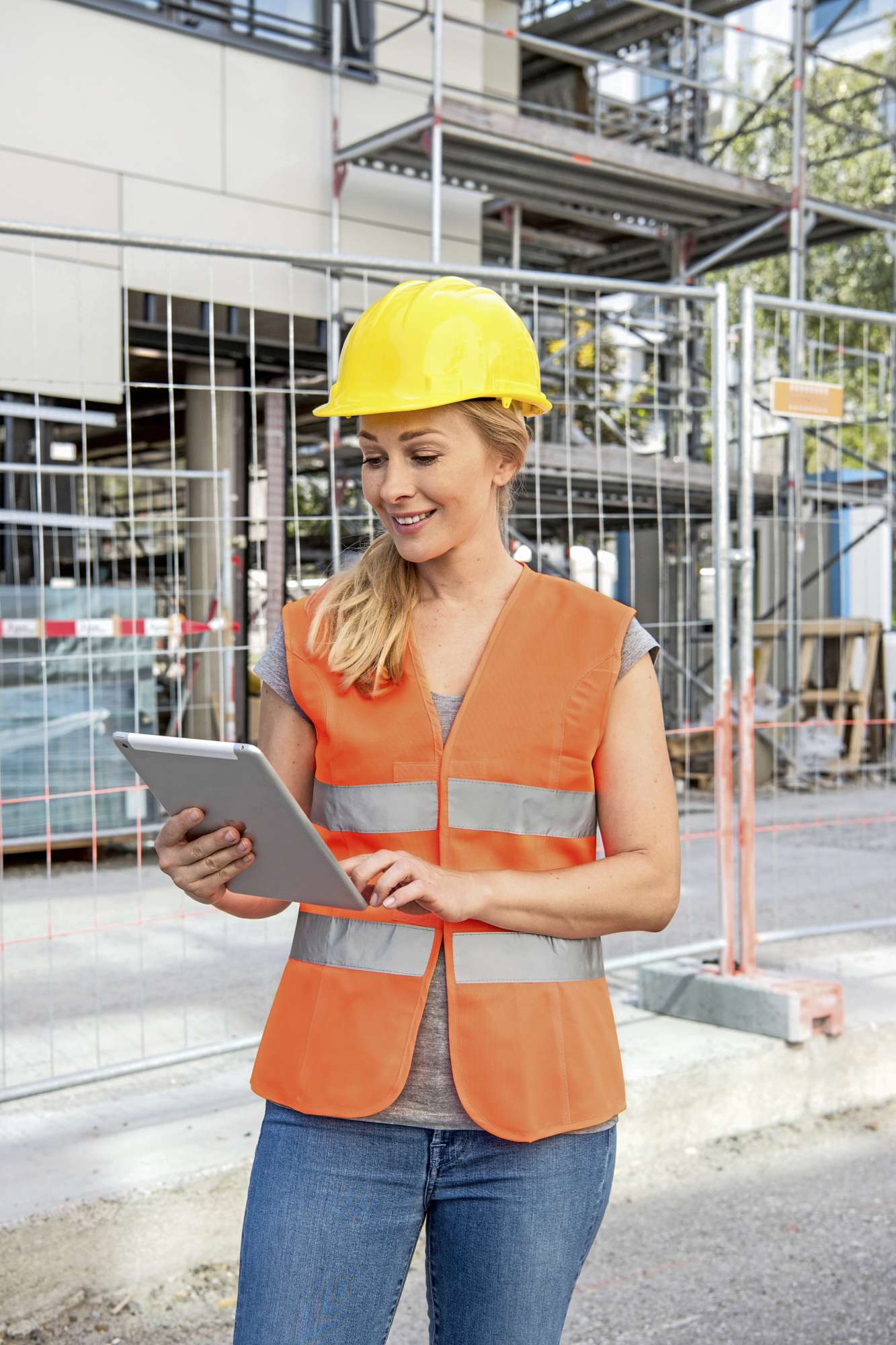 Korntex Hi-Vis Sicherheitsweste Frankfurt für Damen, Signal Orange XL, KX503