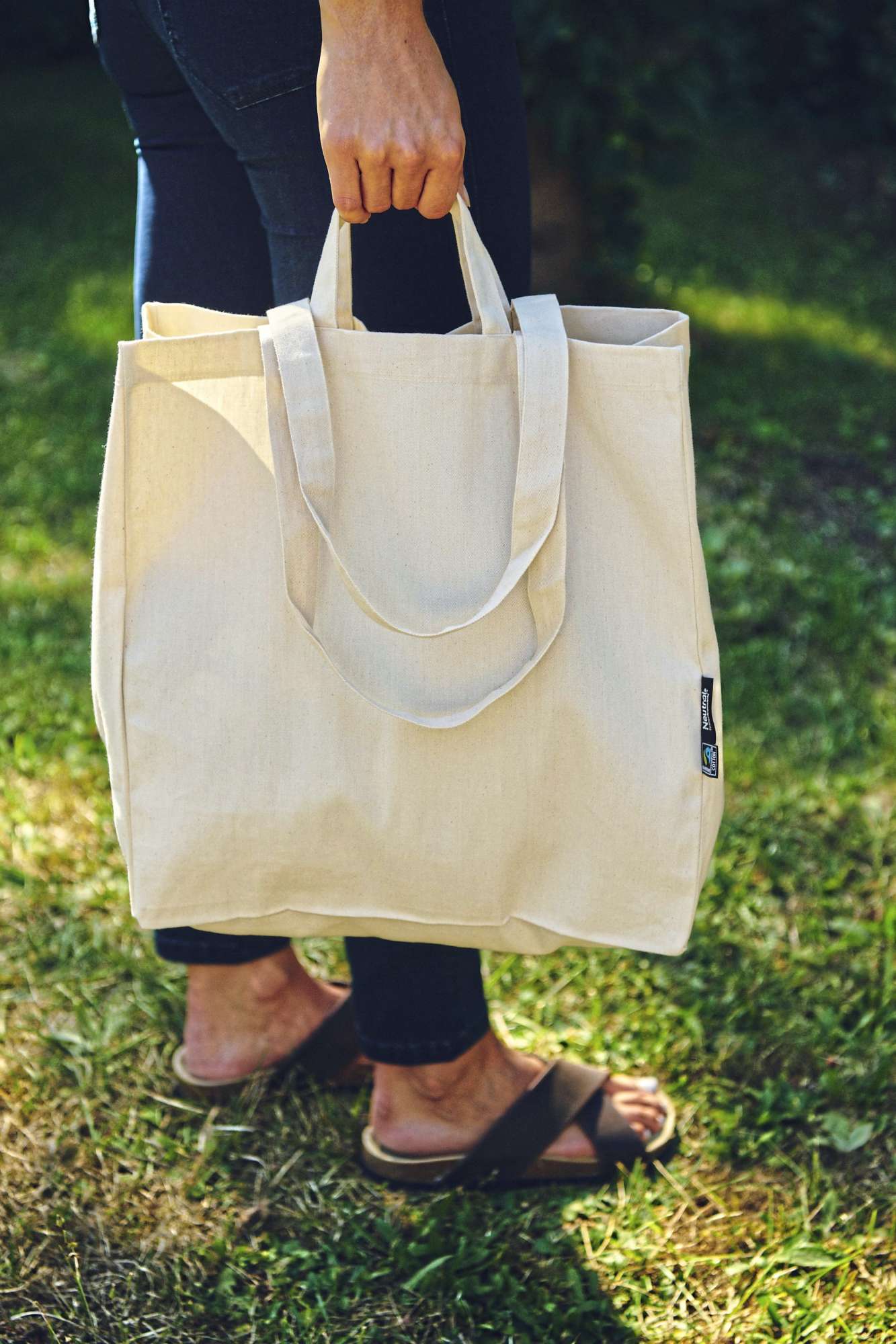 Twill Tasche mit mehreren Griffen