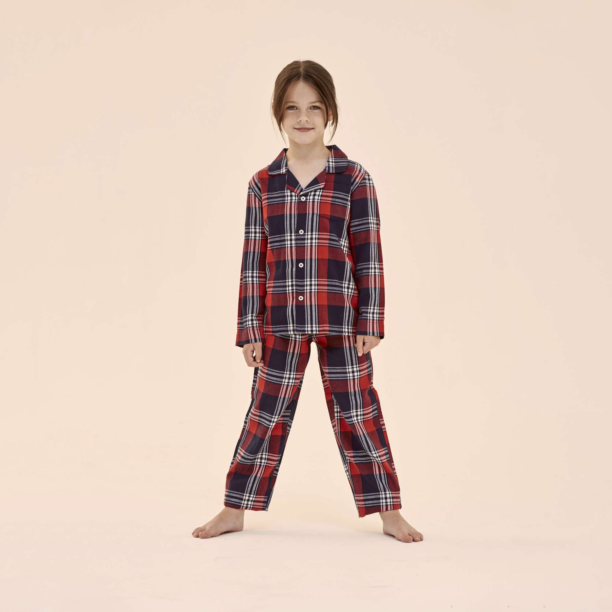 Karierter Flanell Lounge Set für Kinder