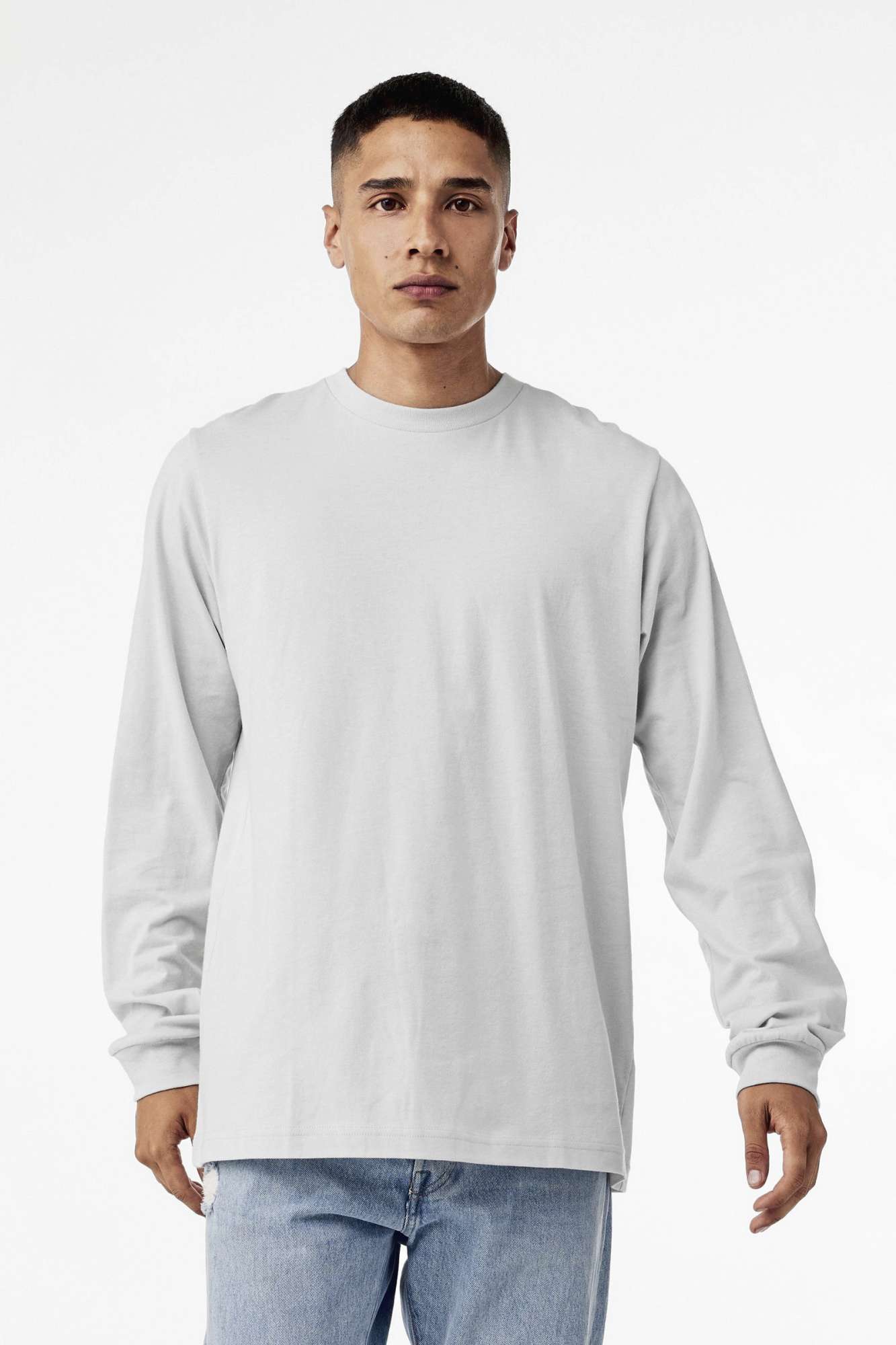 Canvas Langarm T-Shirt aus Airlume-Baumwolle