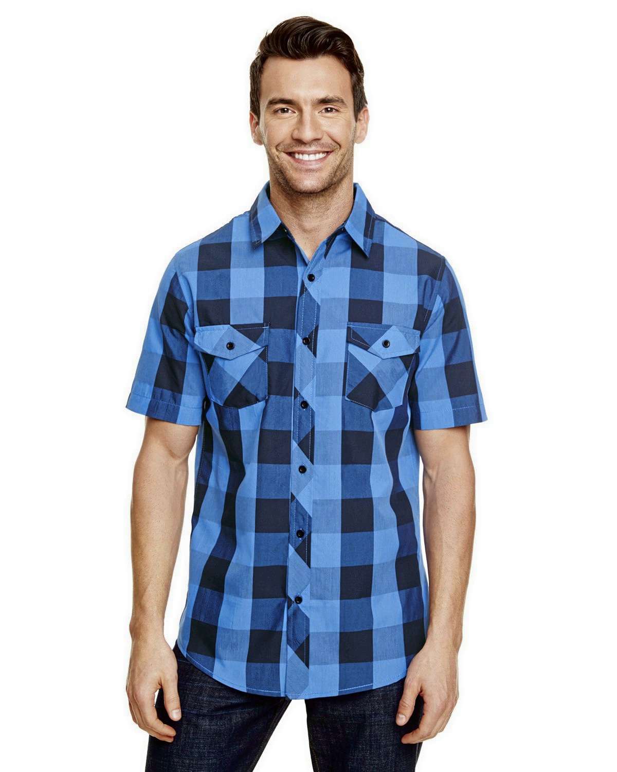 Buffalo Plaid Flanellhemd mit Brusttaschen