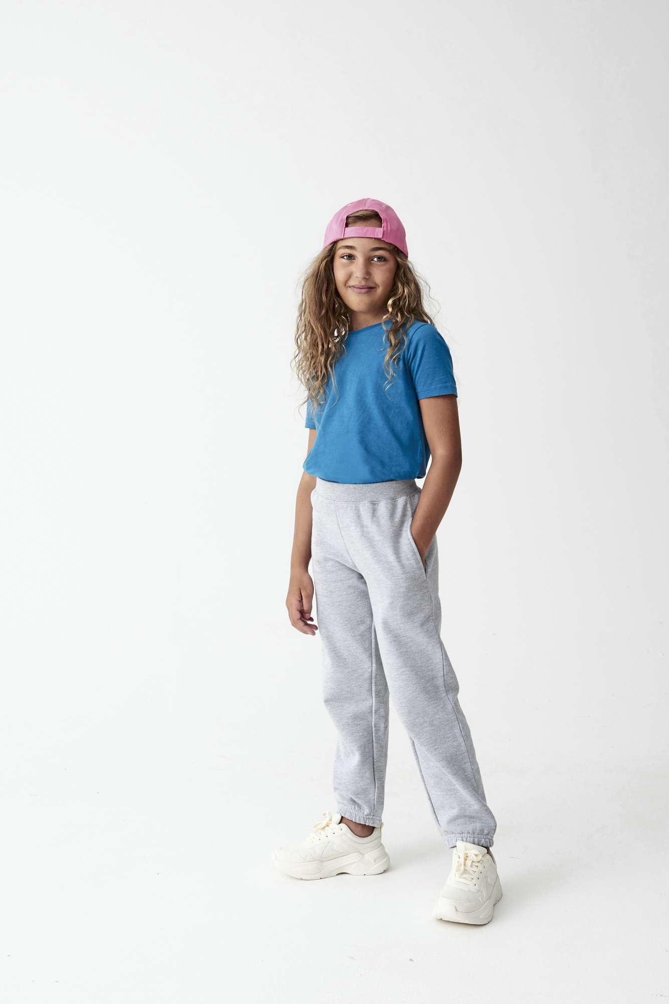 Just Hoods Cuffed Jogpants mit Seitentaschen für Kinder, New French Navy 12/13 (XL), JH072K