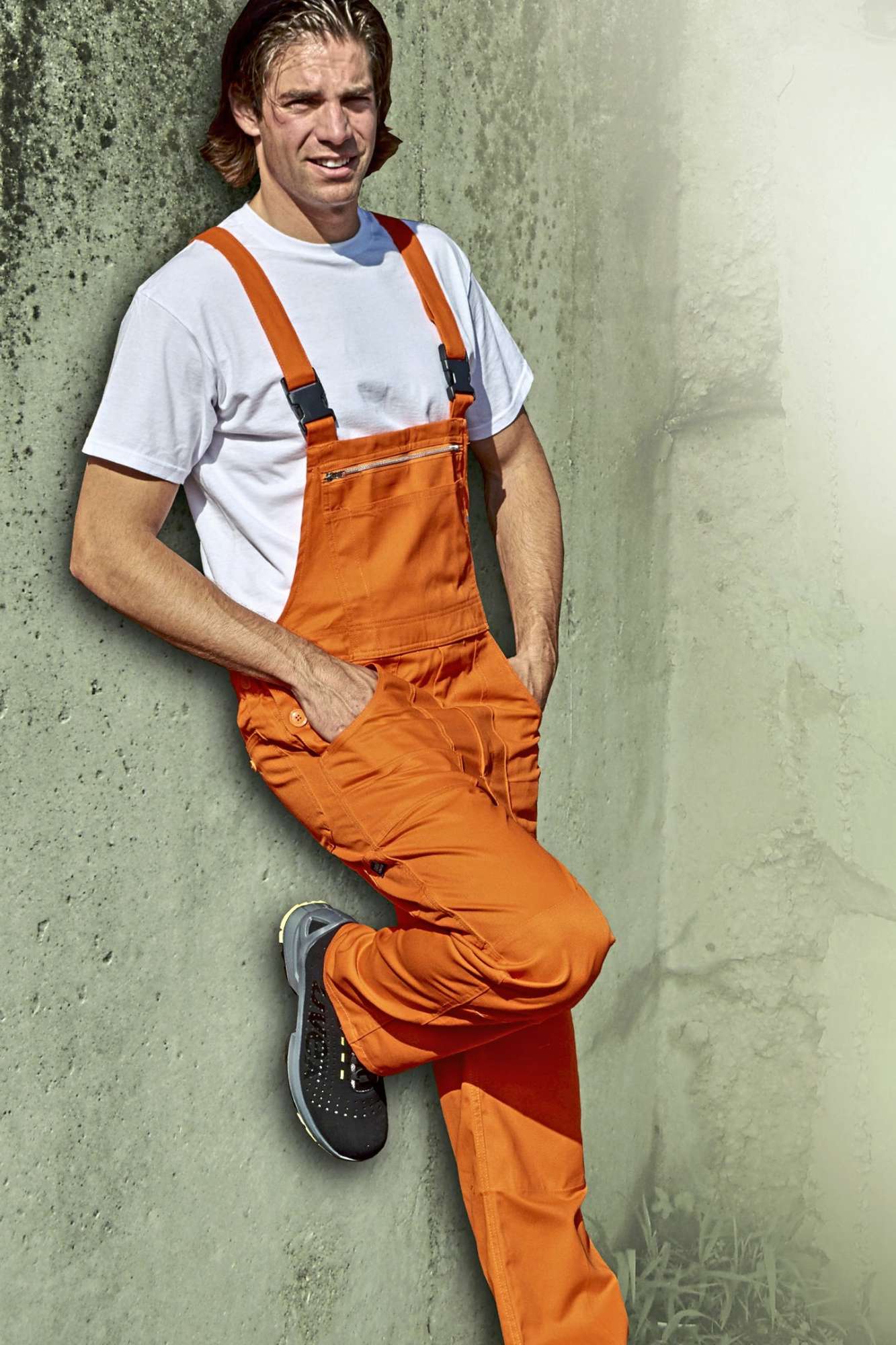 Carson Classic Workwear Klassische Bib-Hosen aus Baumwolle, Orange 48, CR484