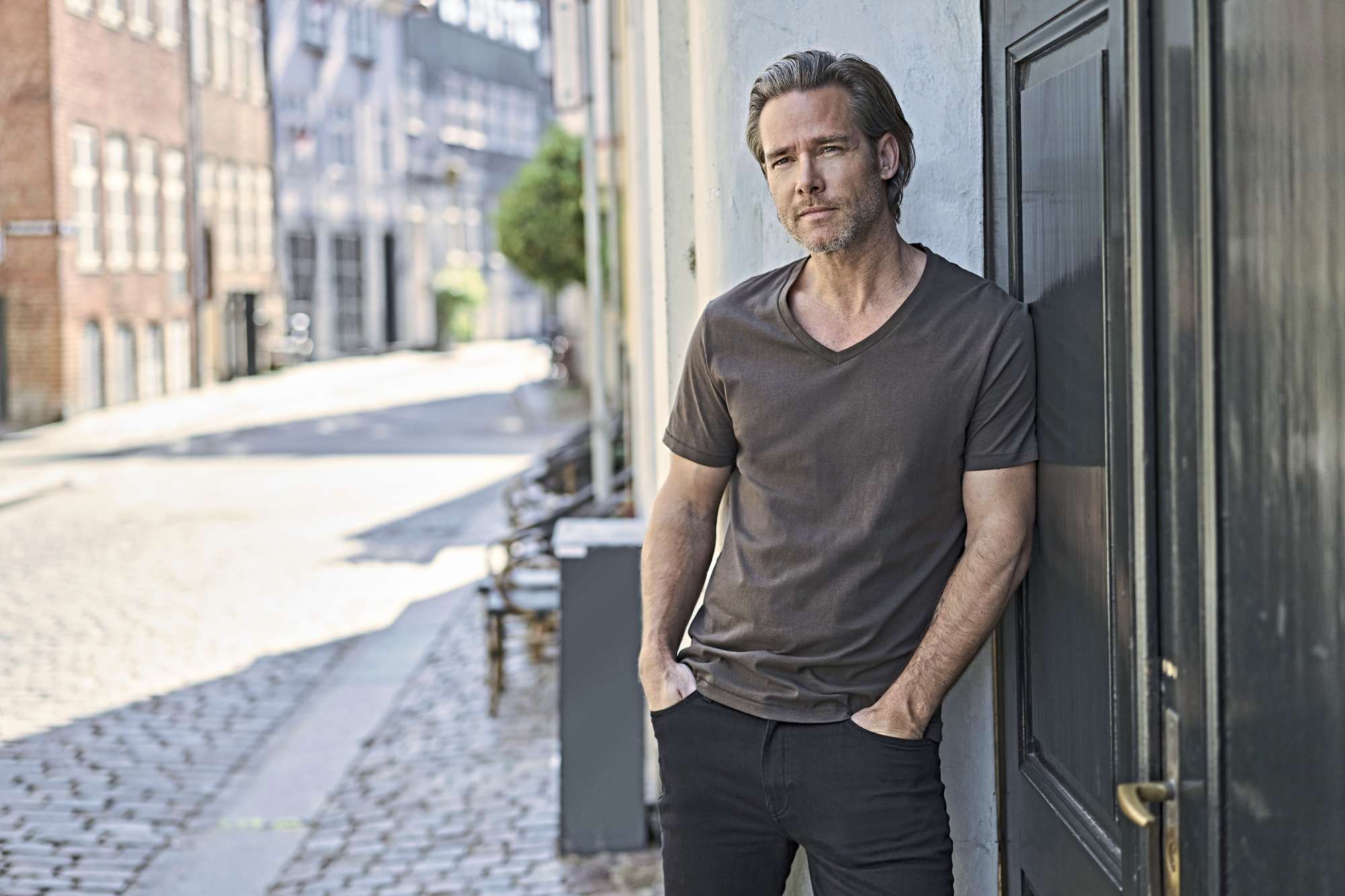 T-Shirt V-Ausschnitt Bio-Baumwolle für Herren