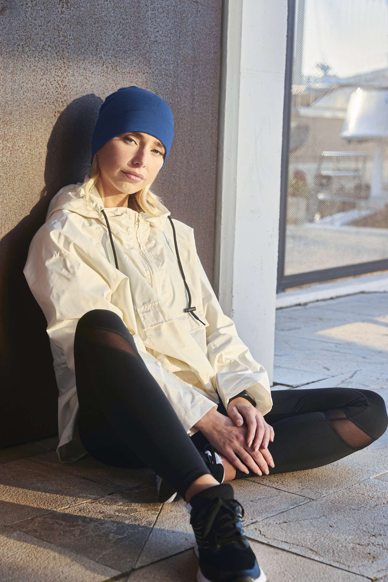 Merino Beanie mit doppelschichtiger Manschette