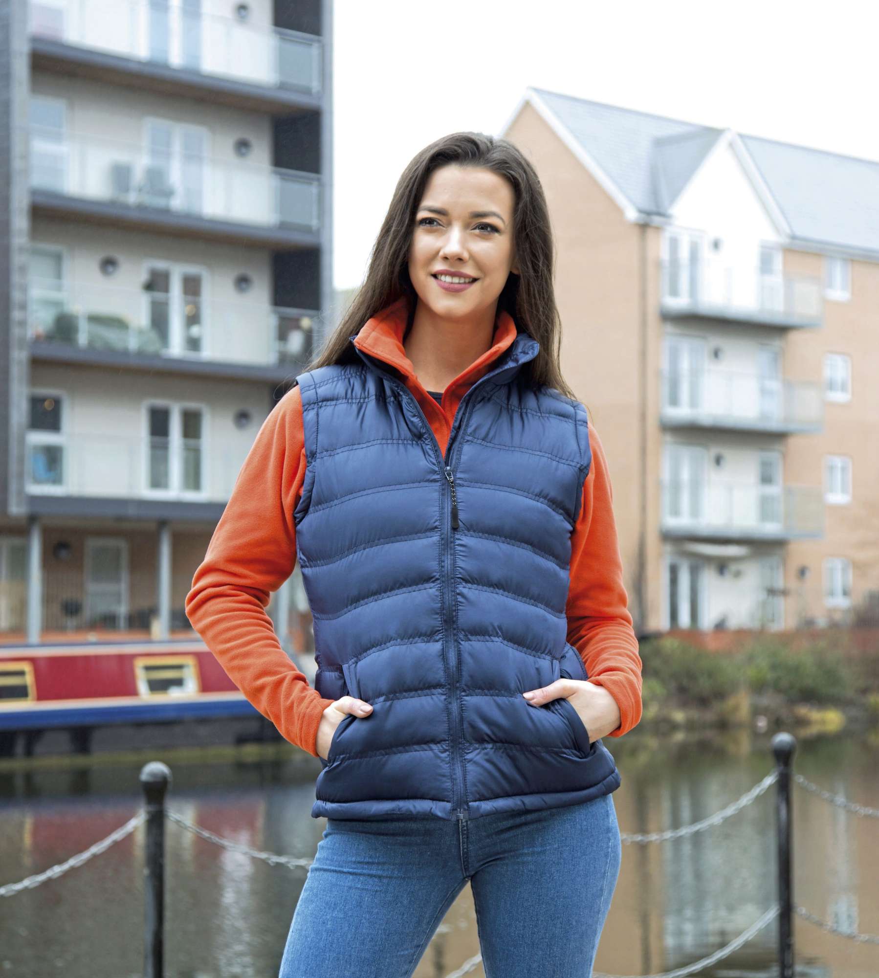 Result Bodywarmer mit taillierter Passform für Damen, Orange XL, RT193F