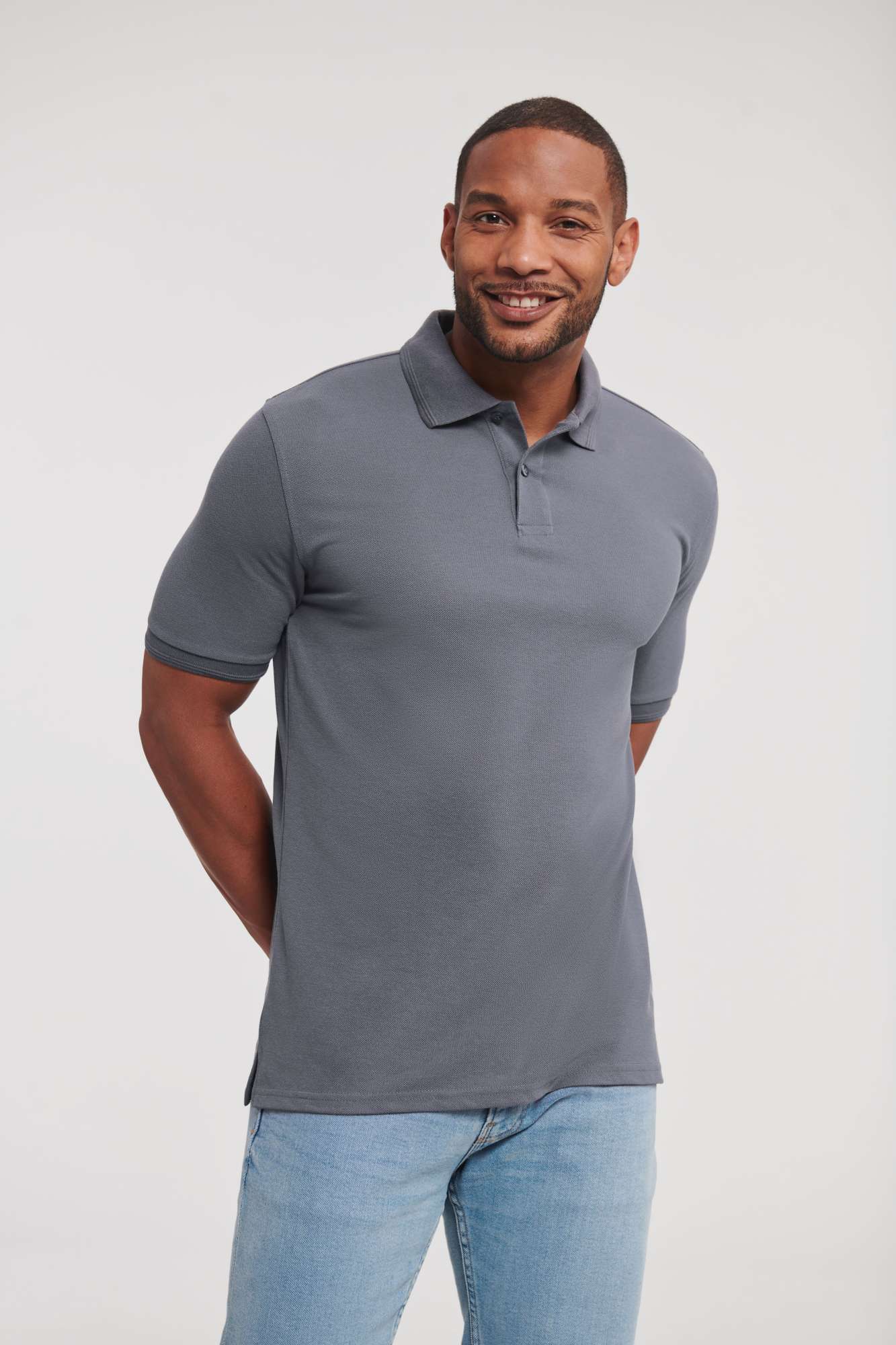 Poloshirt aus Baumwolle mit Strukturstreifen