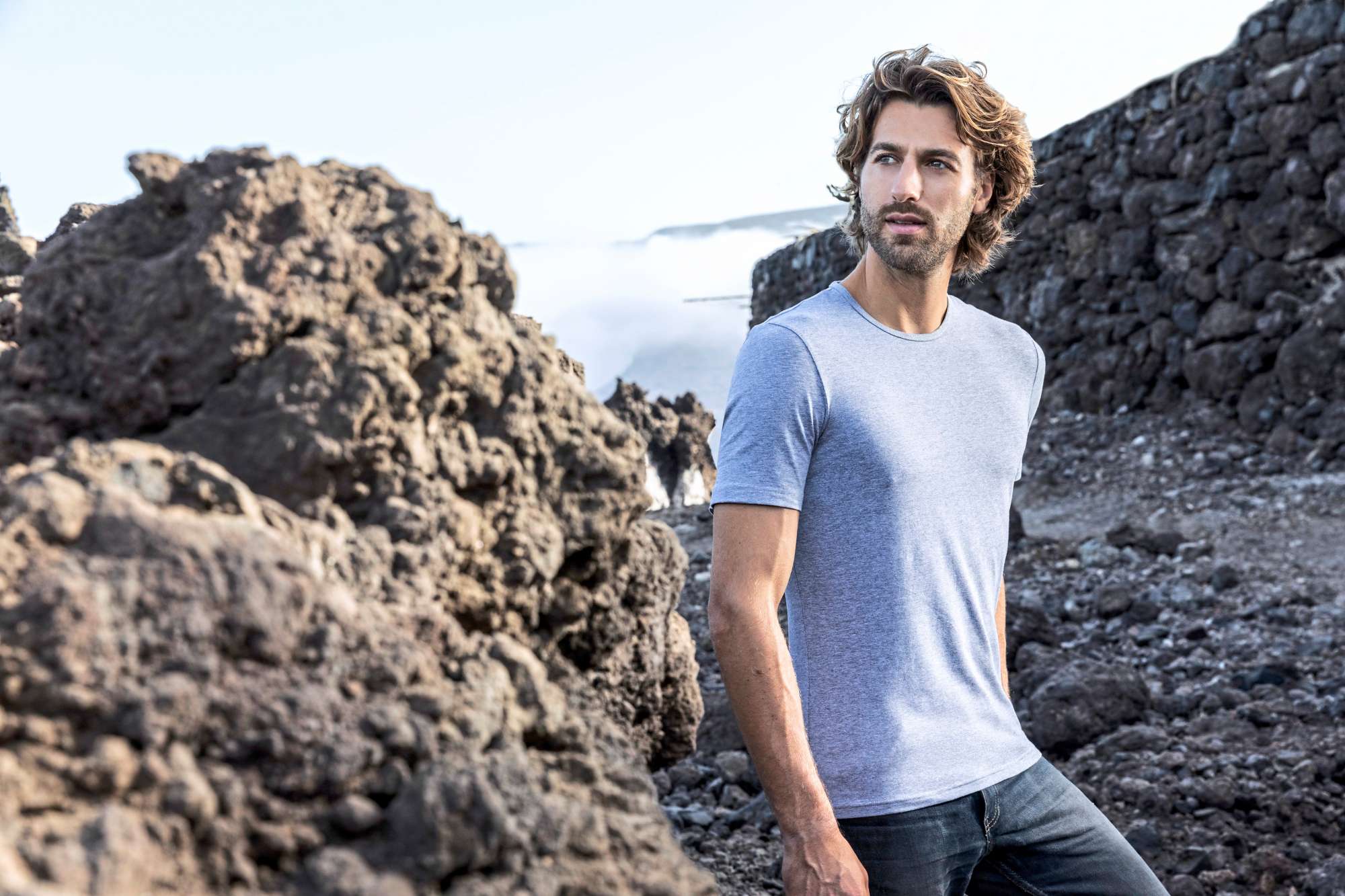 Slim Fit T-Shirt aus Baumwolle für Herren