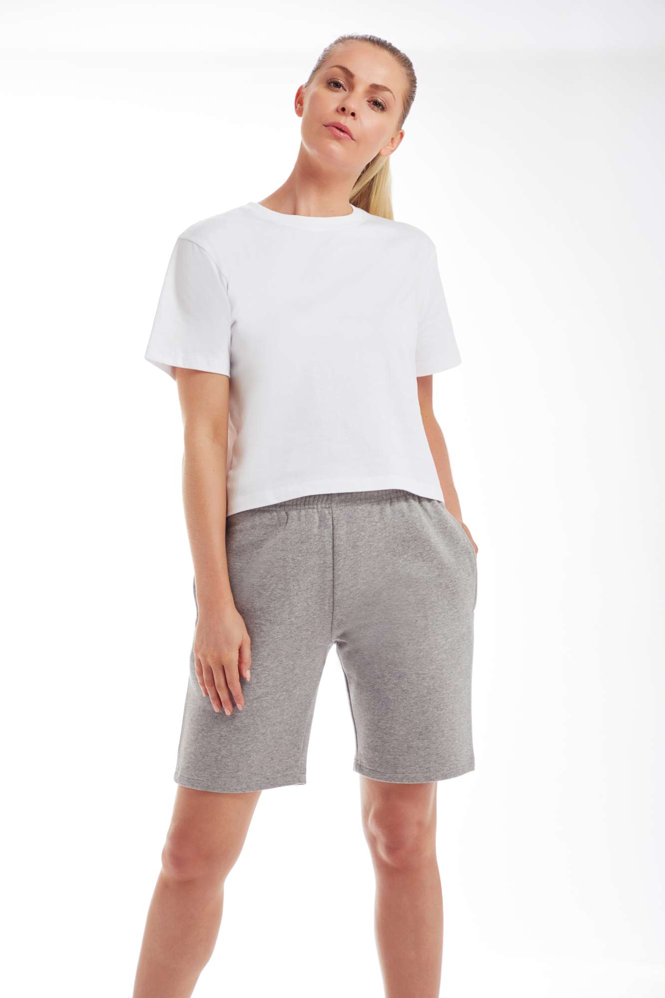 Cropped Heavy T-Shirt aus Bio-Baumwolle