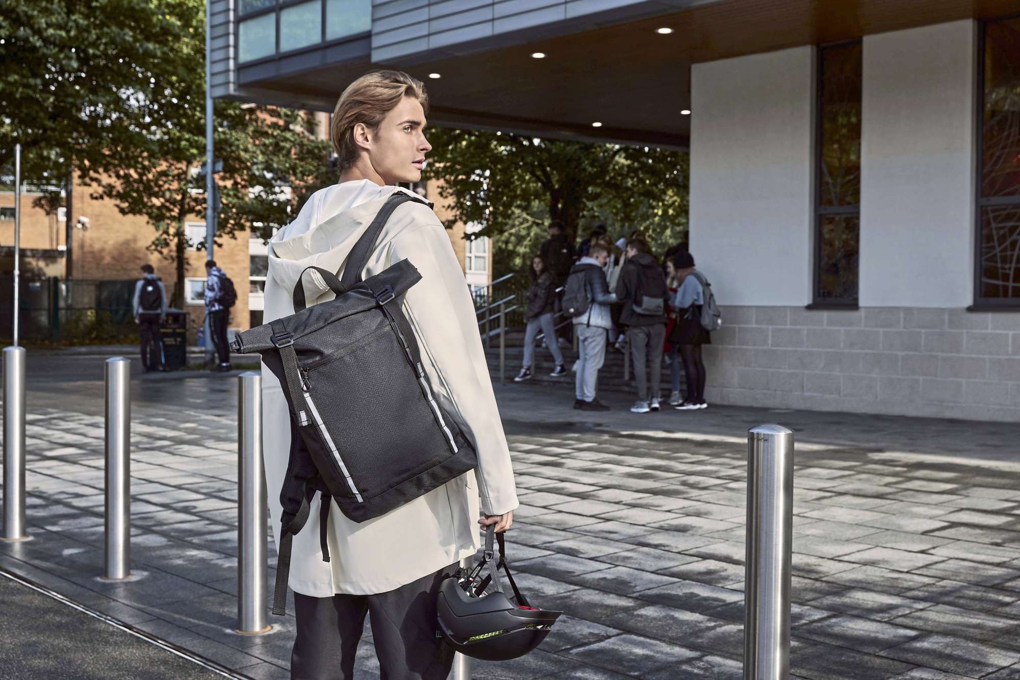 Quadra Urban Commute Rucksack mit Rollverschluss, Navy 28 x 46 x 14 cm, QD552