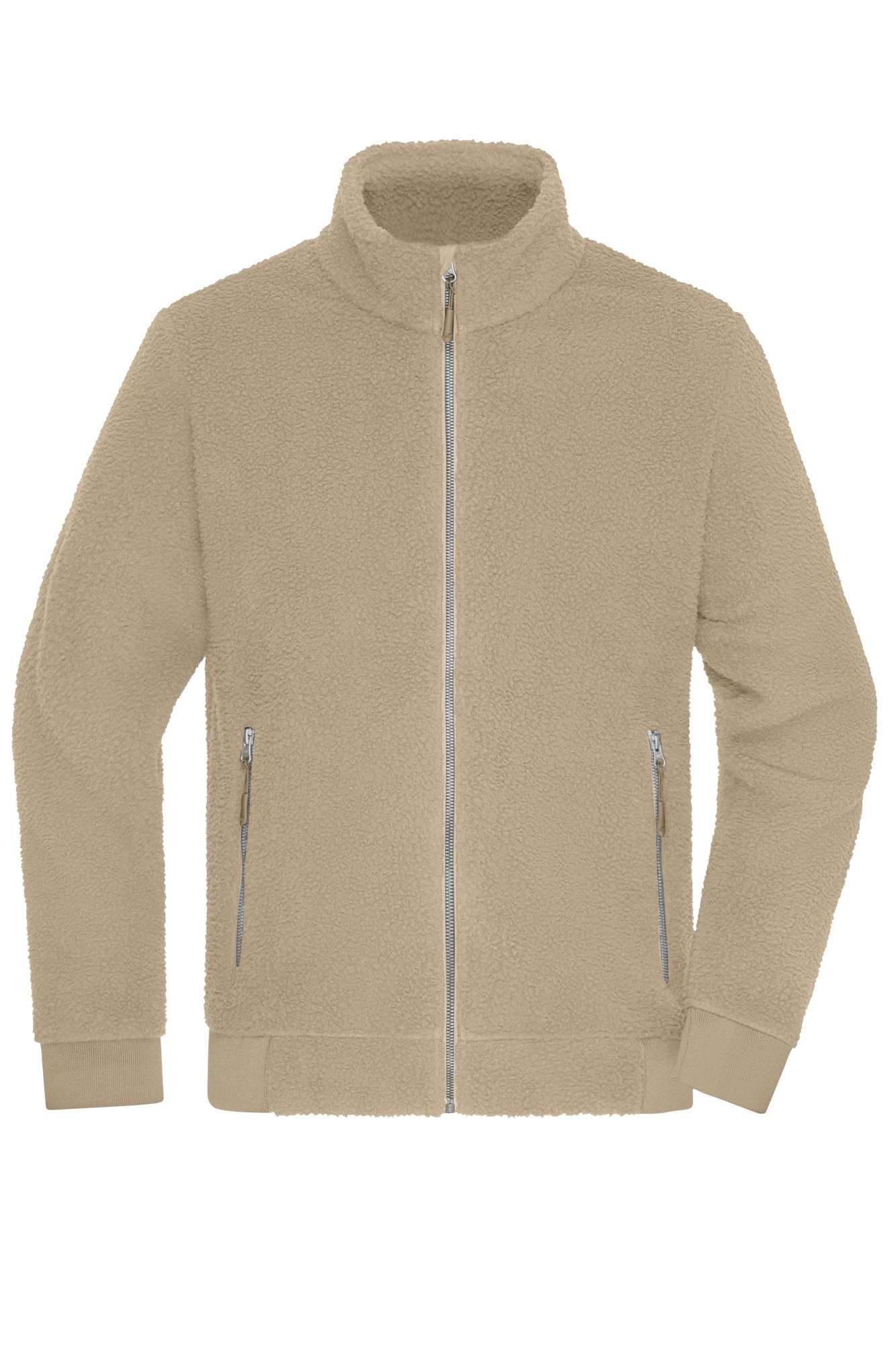 James&Nicholson Sherpa Fleece Jacke mit Reißverschluss, Carbon 4XL, JN1862