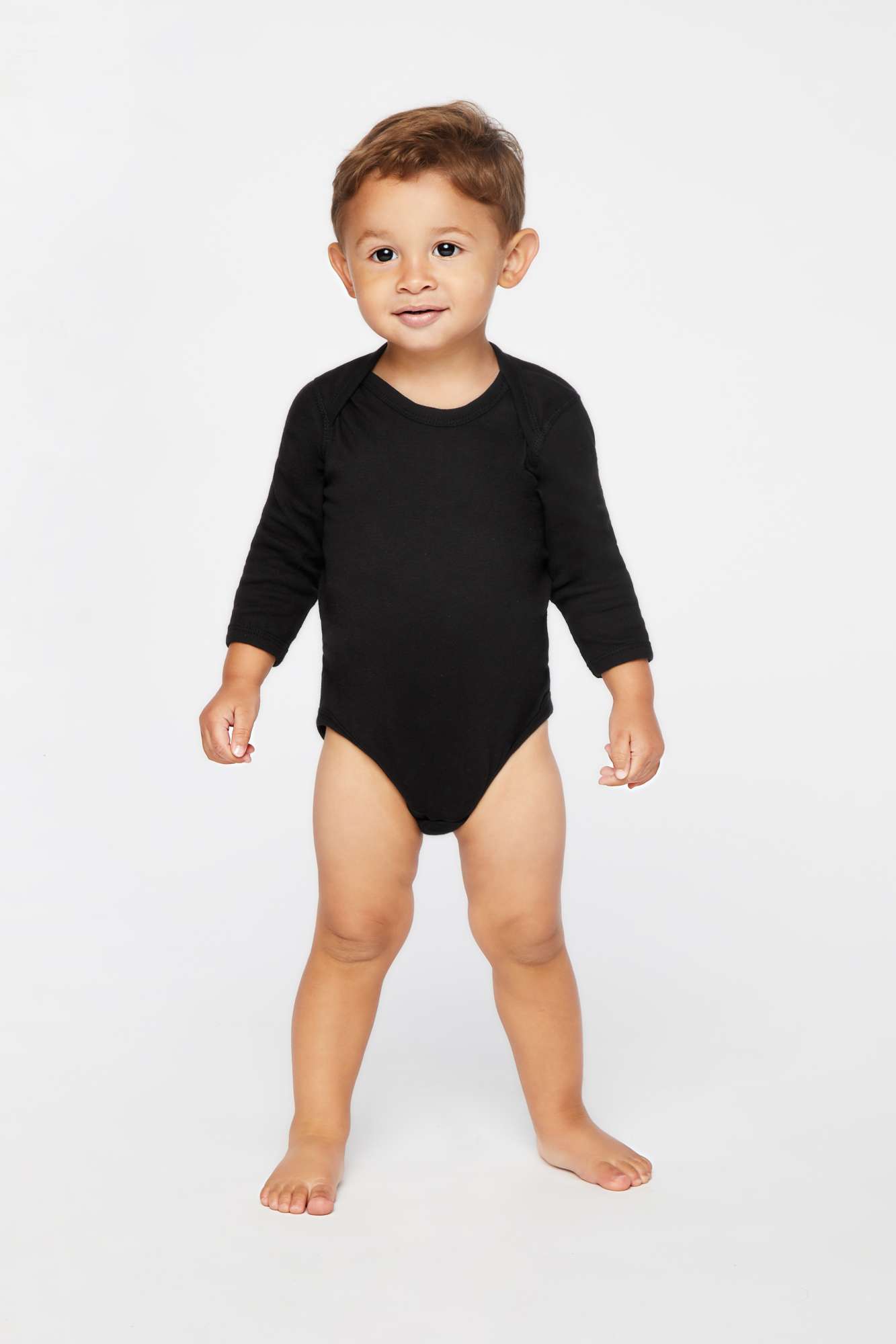 Rabbit Skins Langarm-Bodysuit aus 100% Baumwolle, White Newborn, LA4411N