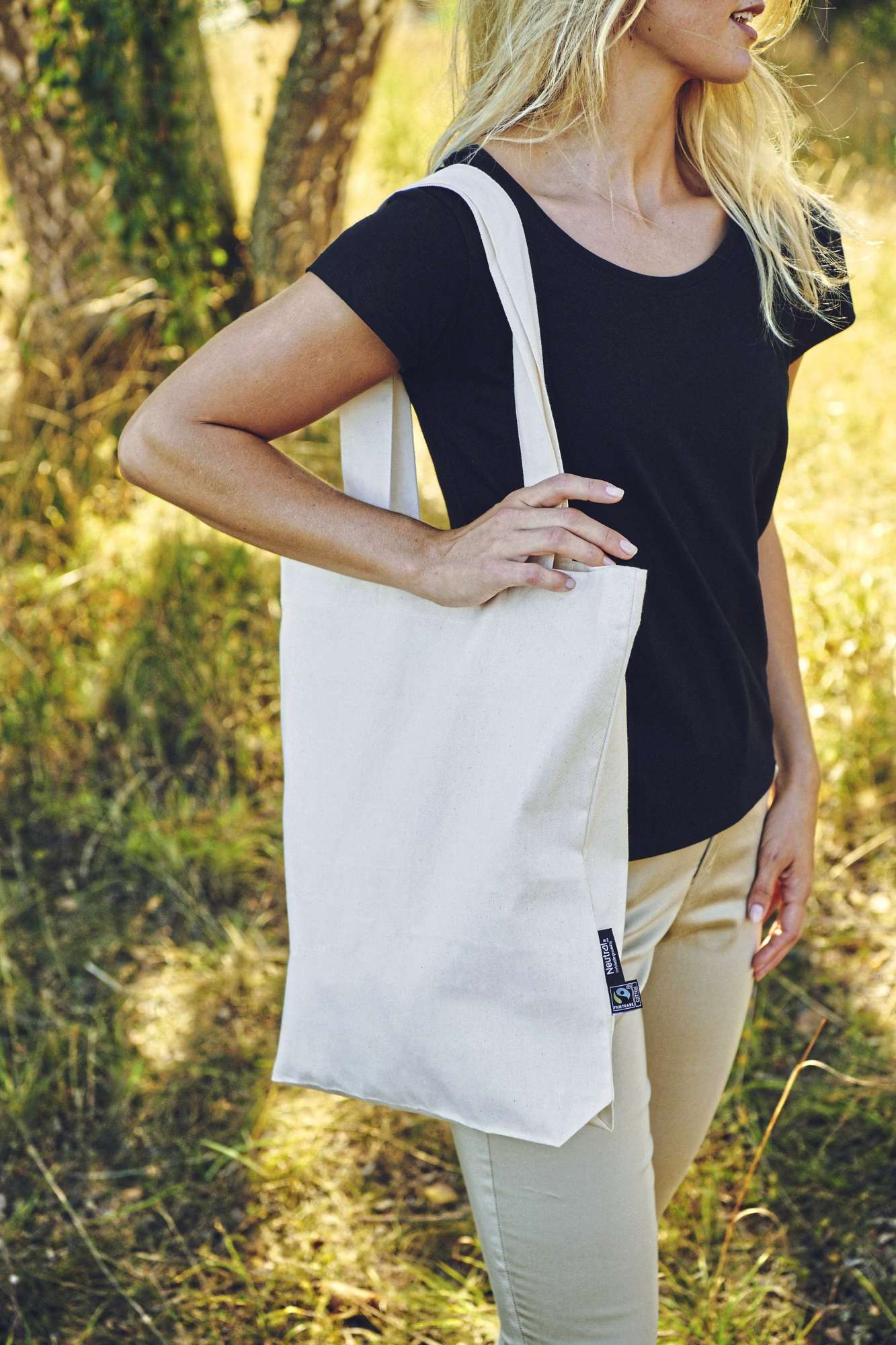 Twill Tasche aus Bio-Baumwolle 38x42 cm