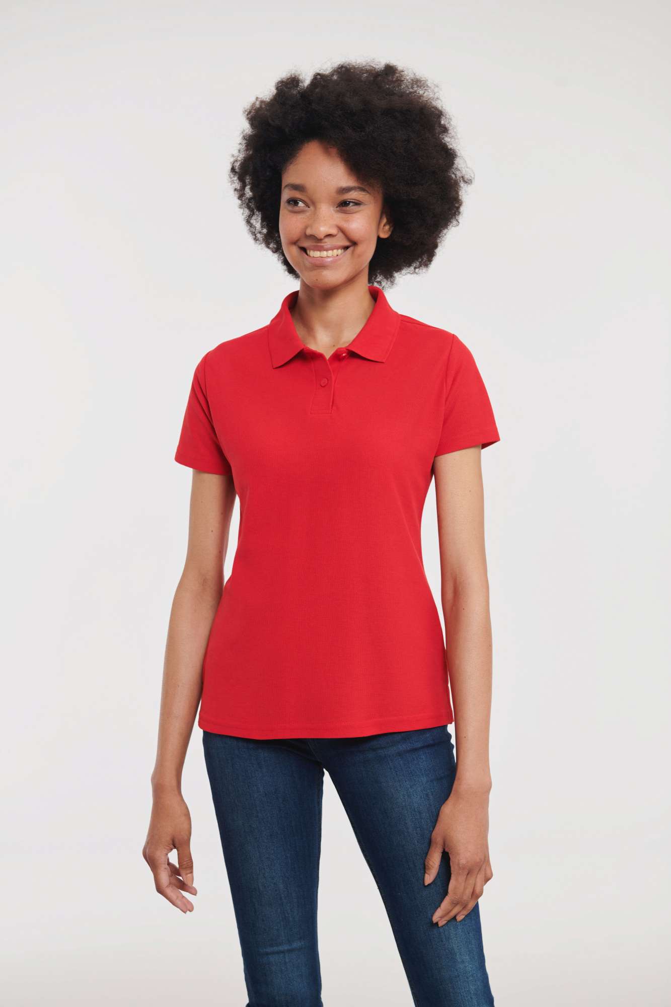 Polycotton Polo mit Seitenschlitzen für Damen