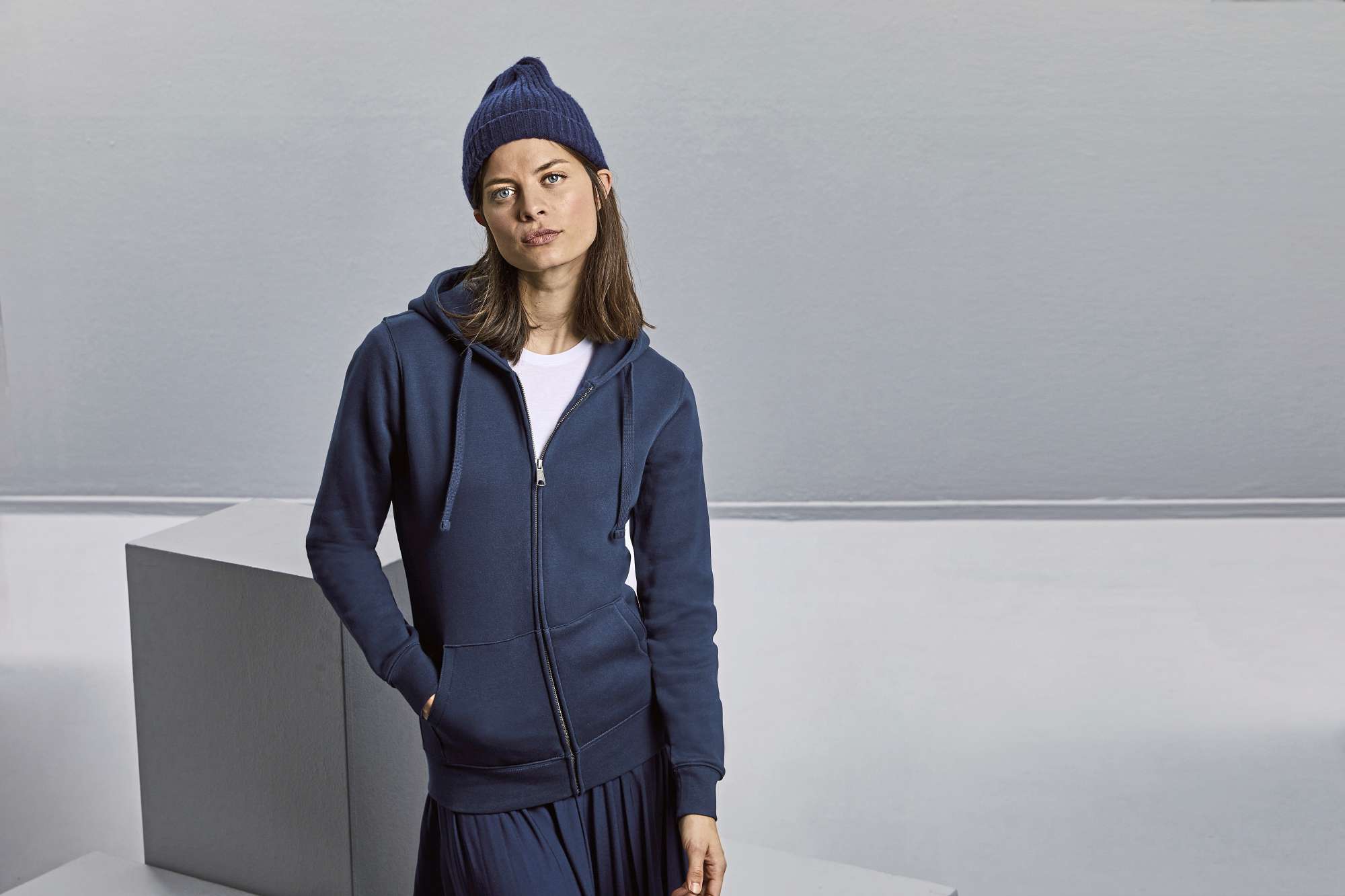 Sweatshirt mit Kapuze, 3-lagig, Baumwolle