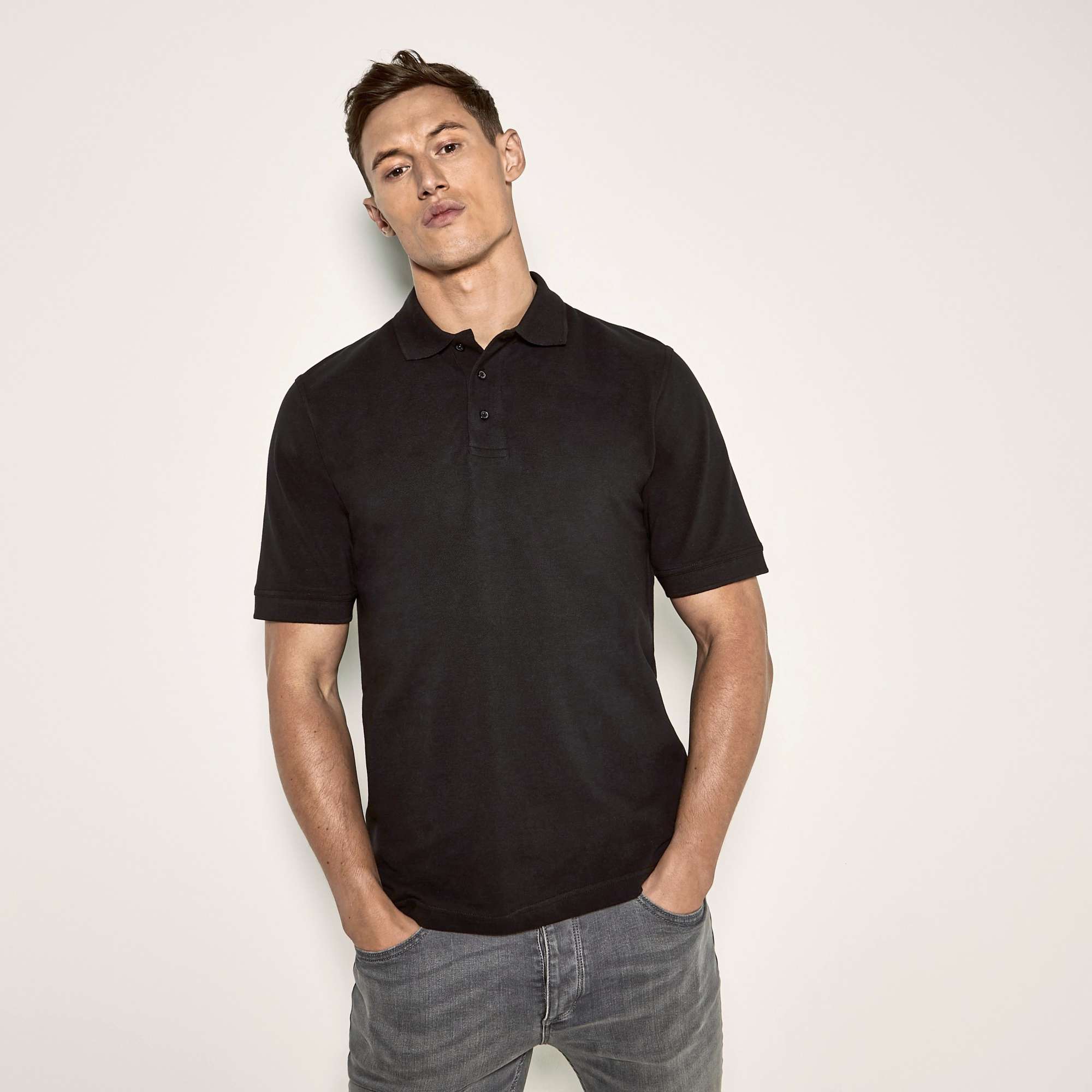 Kustom Kit Classic Fit Baumwoll-Polo mit Superwash®, White S, K460