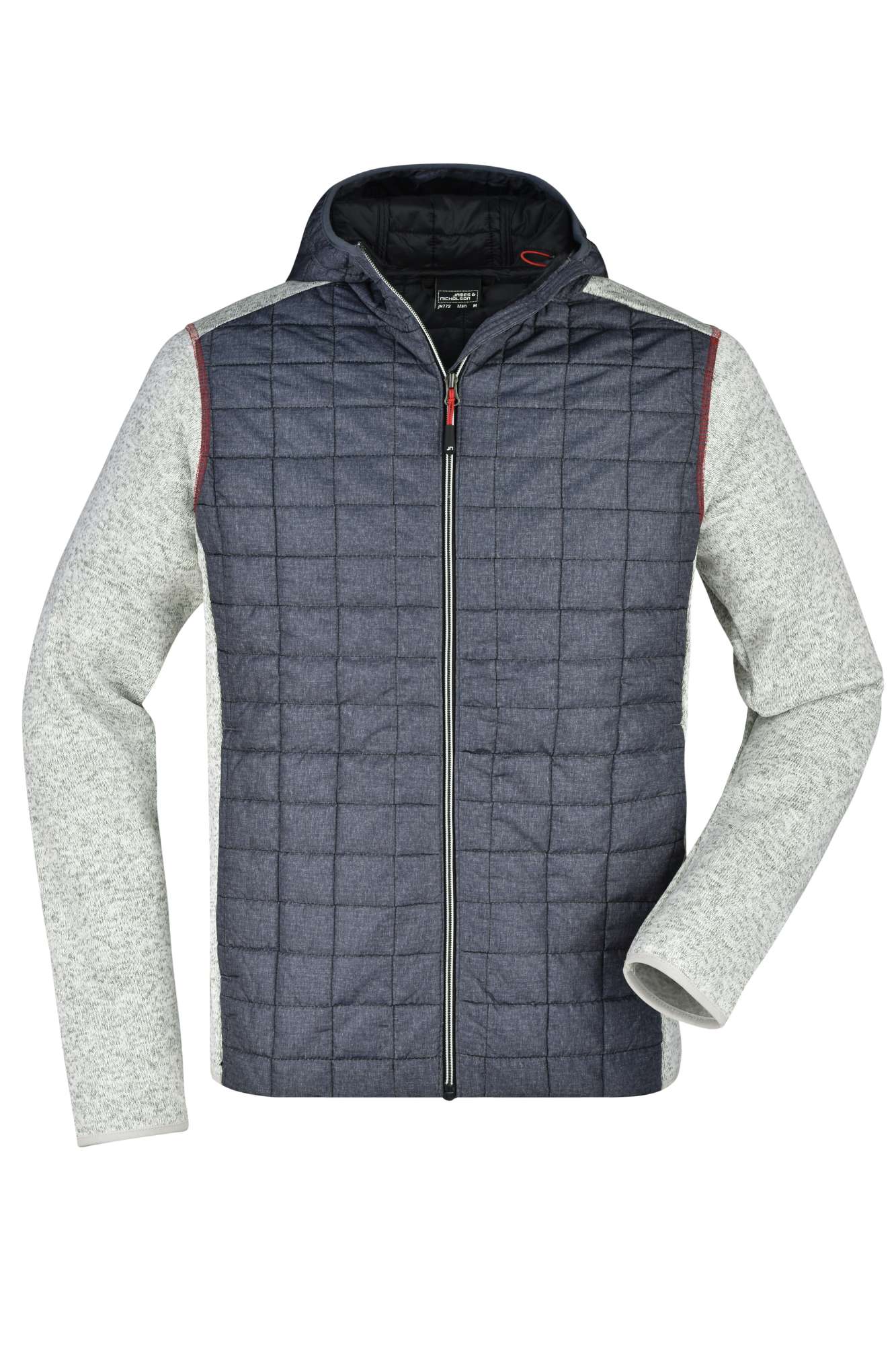 Hybridjacke mit Melange-Optik für Herren