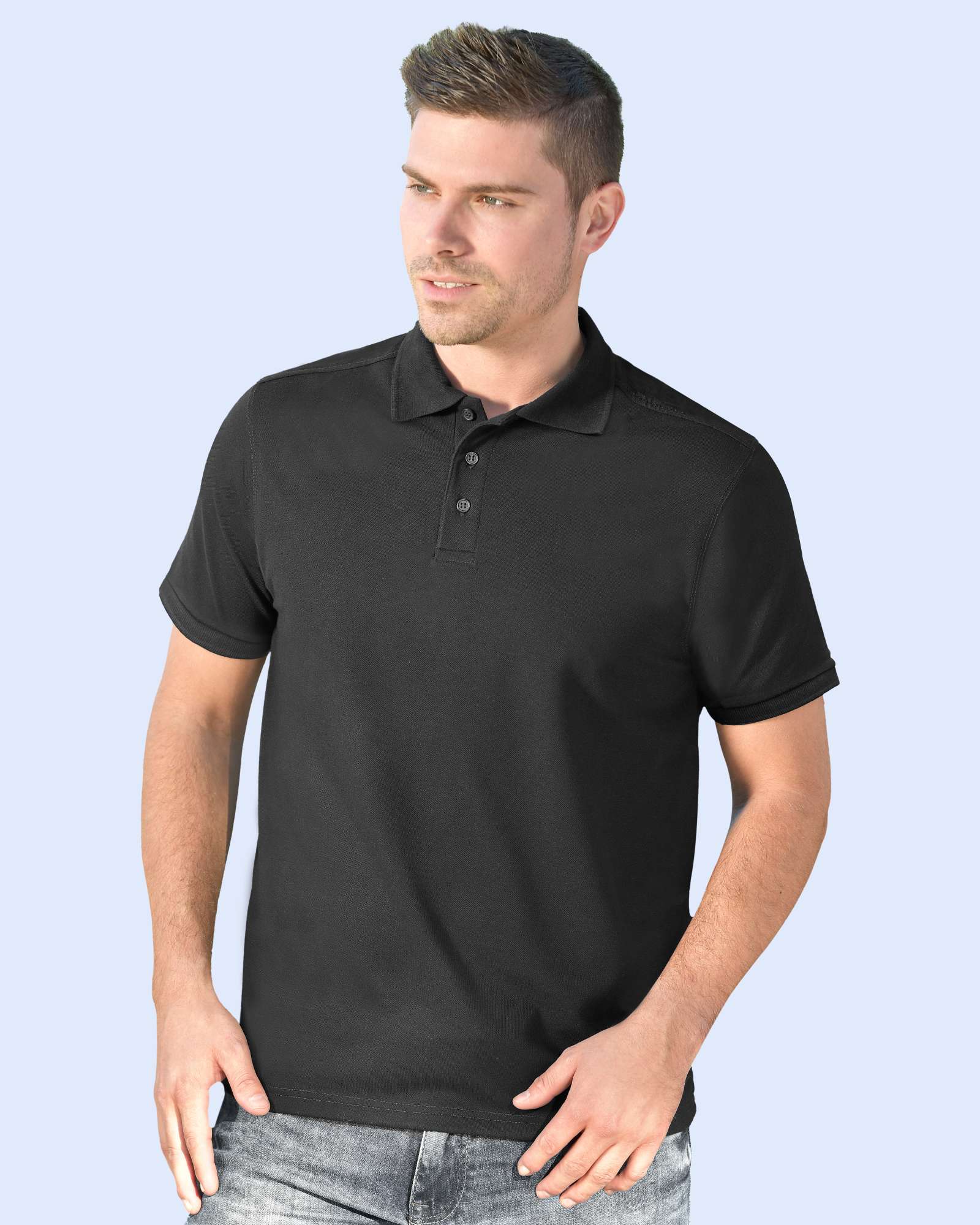 Piqué Polo 65% Polyester, 35% Baumwolle