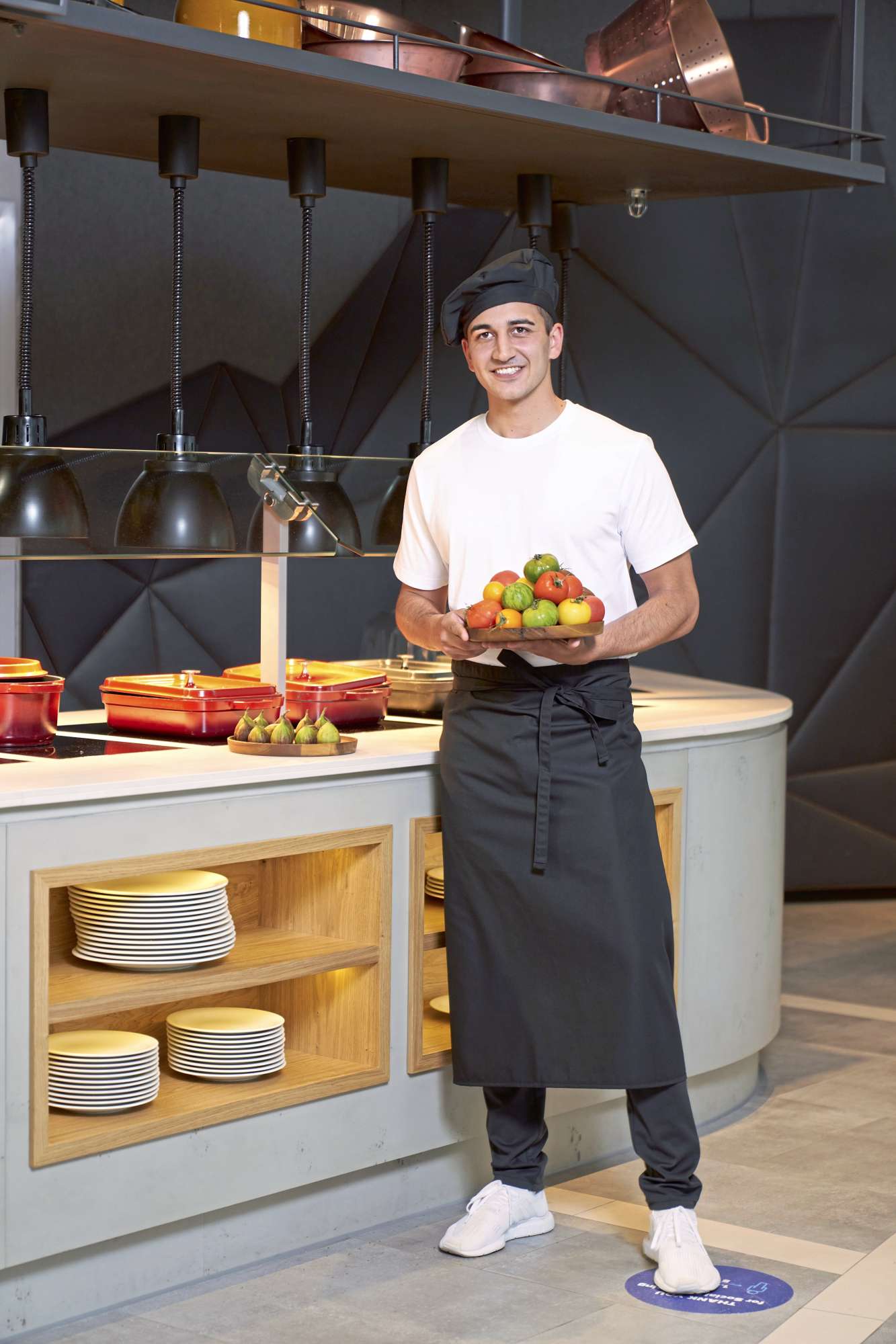 Bistro Schürze Roma 80 aus Bio-Baumwolle