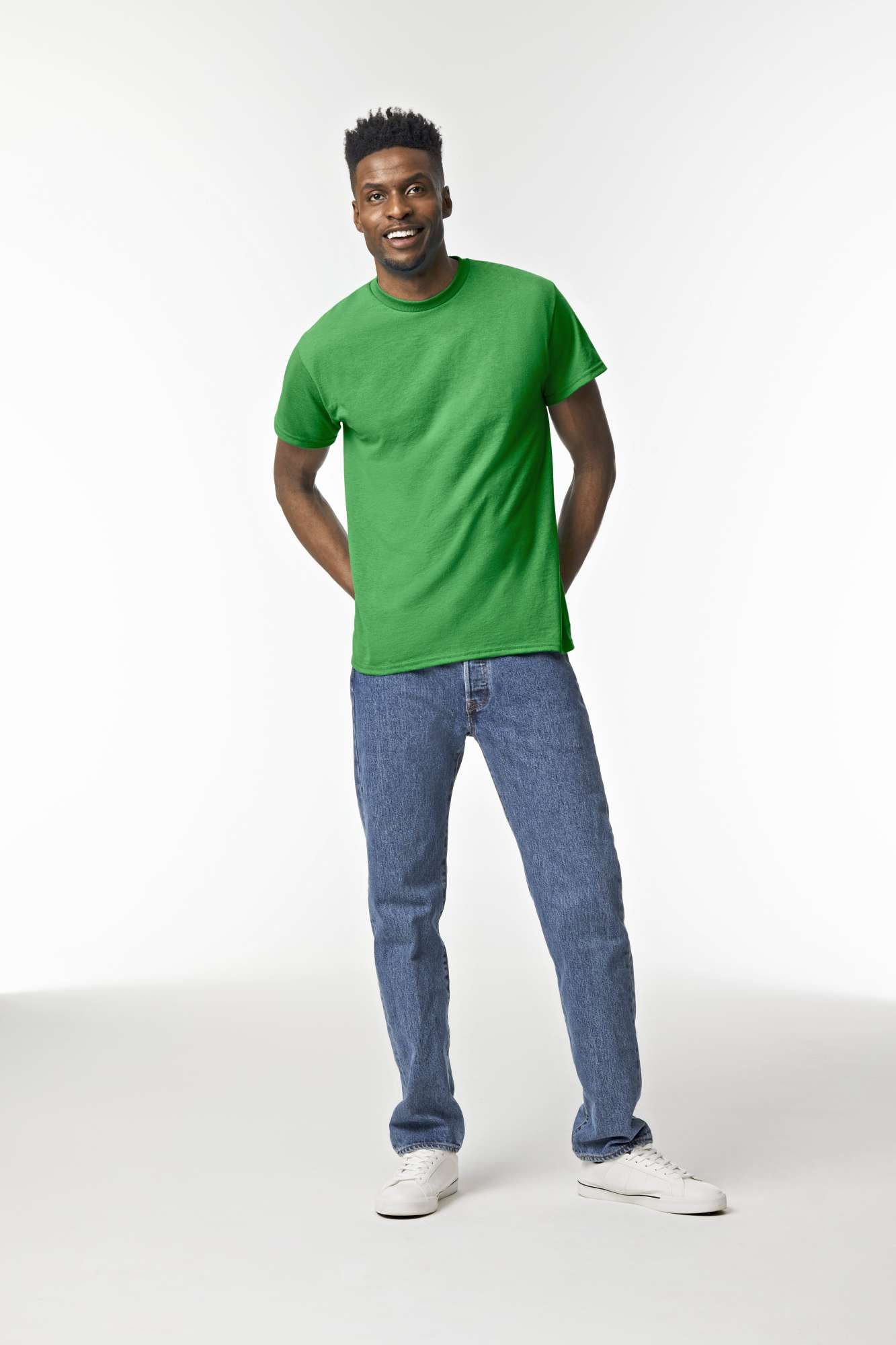 DryBlend® T-Shirt mit Ripp-Kragen