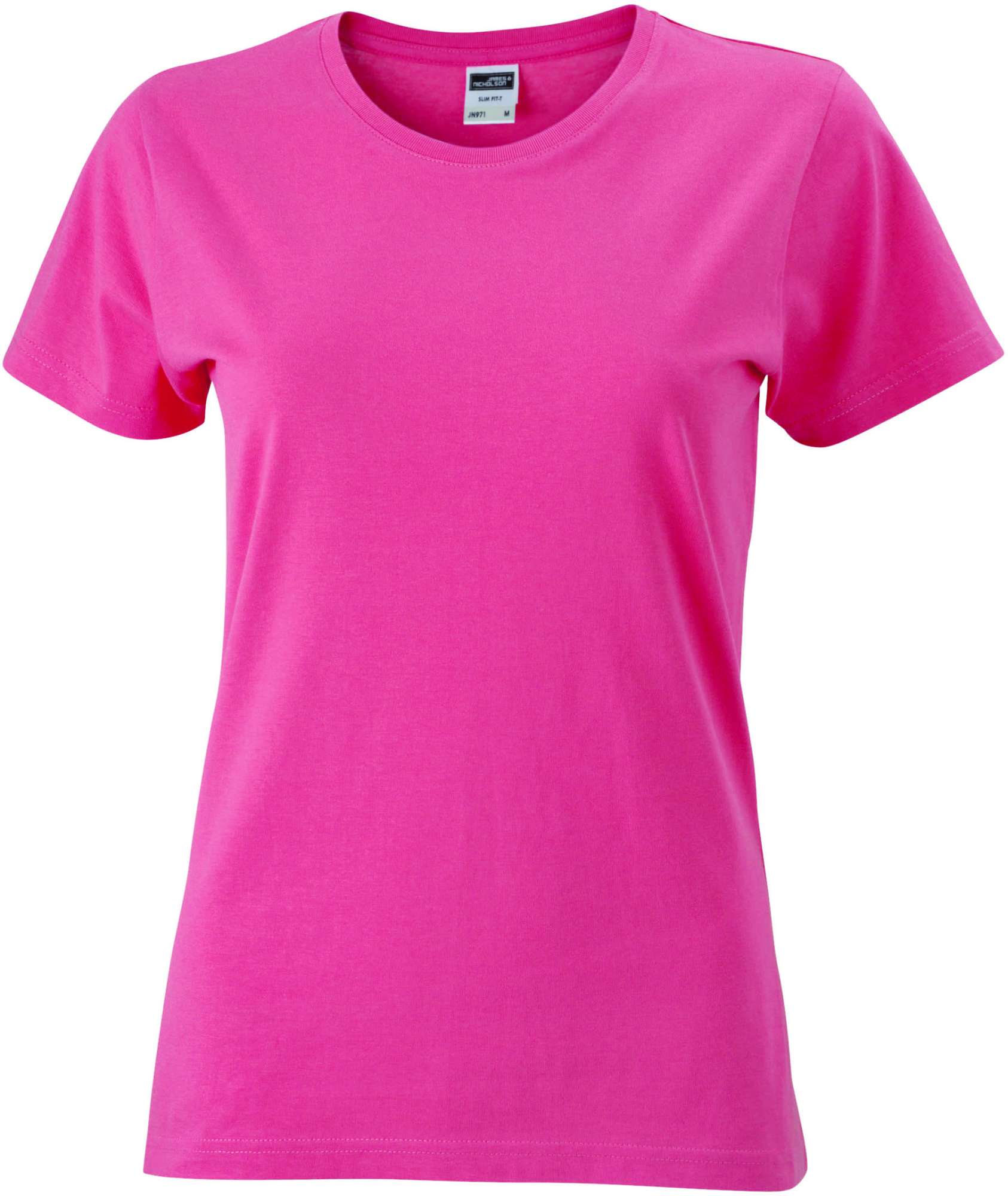 Slim Fit Rundhals-T-Shirt Baumwolle für Damen