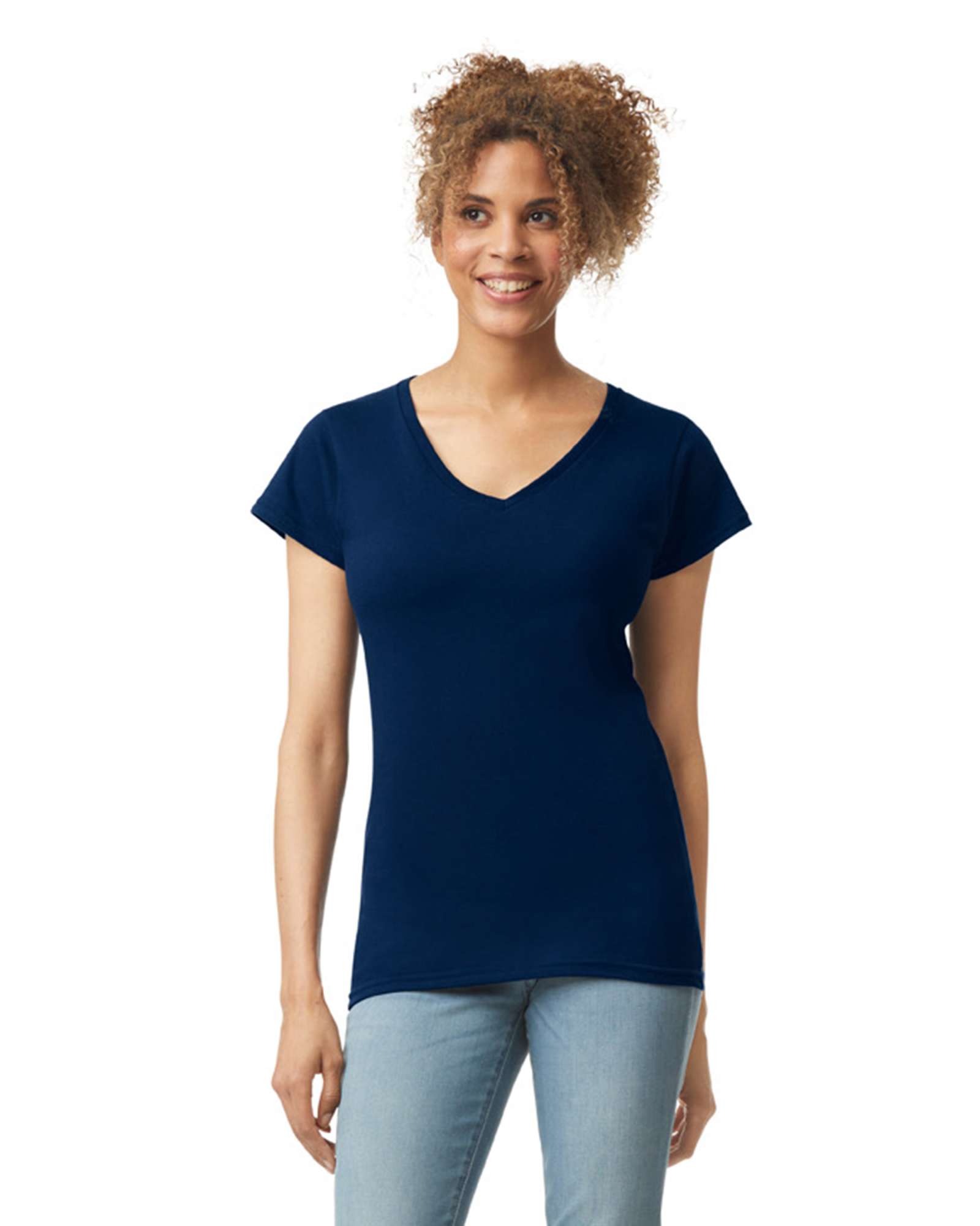 V-Ausschnitt T-Shirt Softstyle® für Damen