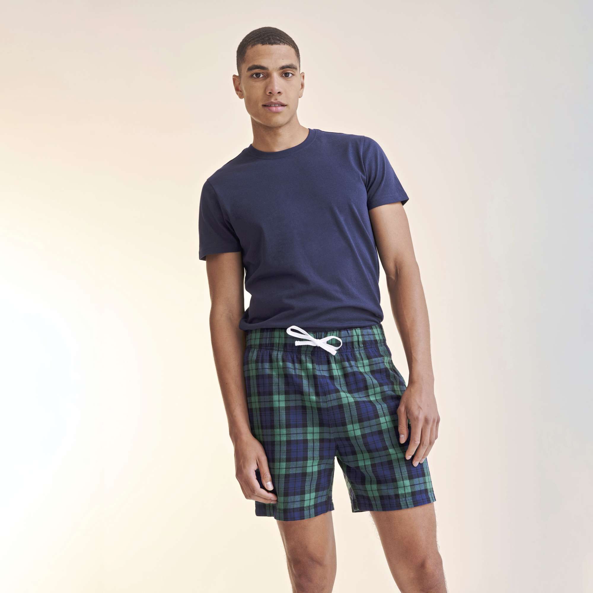 Tartan Lounge-Shorts aus Baumwoll-Flanell