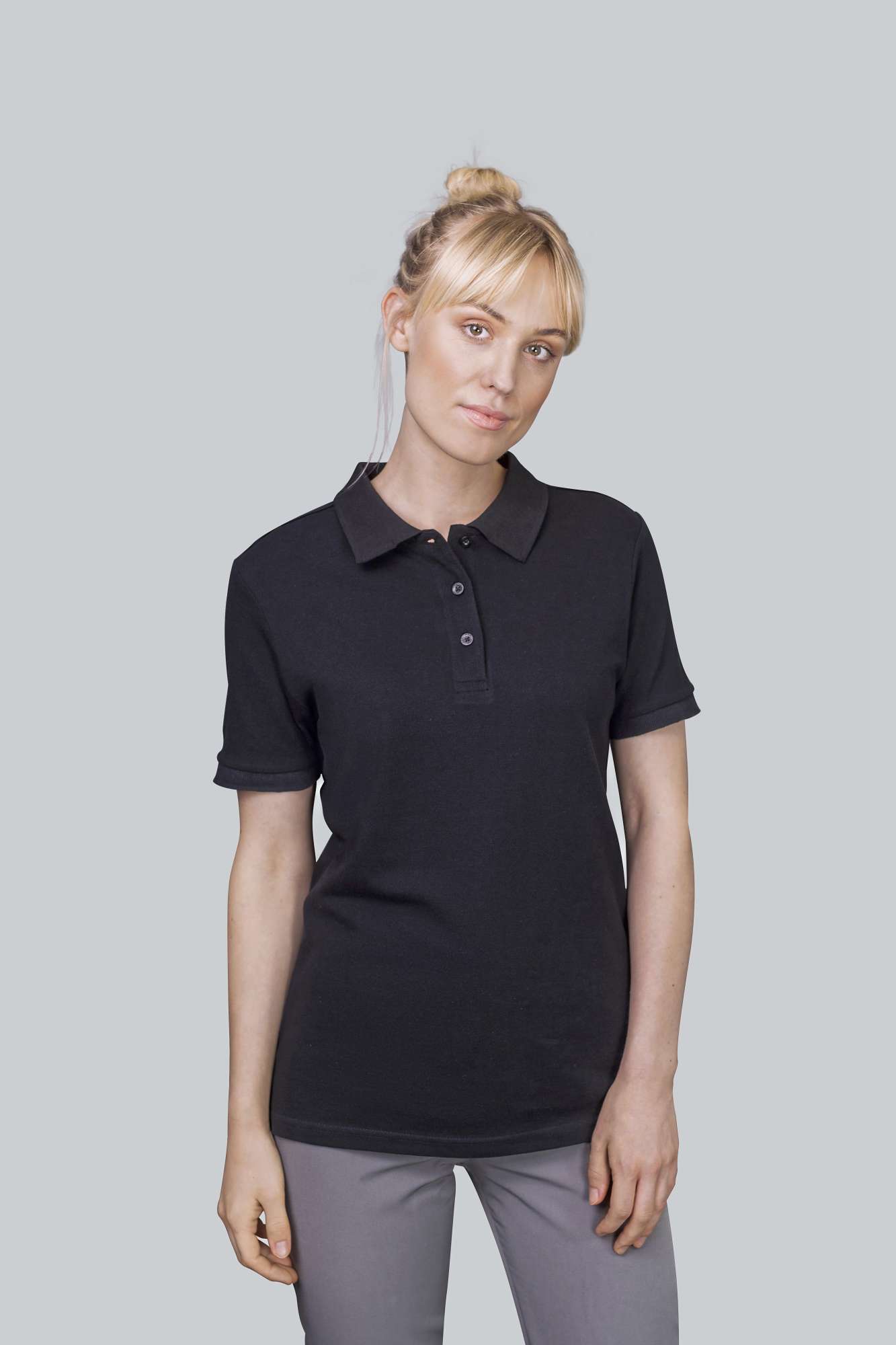 HRM Polo aus feinmaschigem Piqué für Damen, White XXL, HRM601