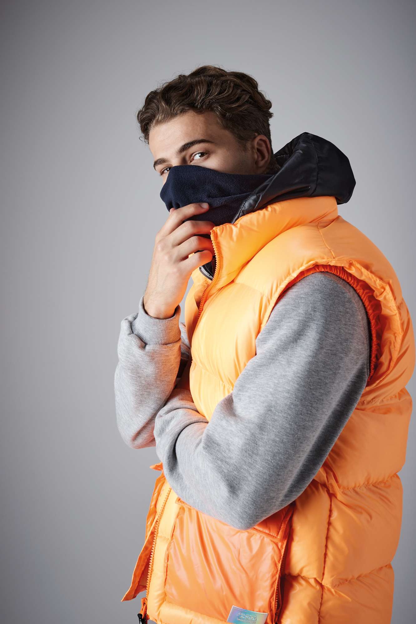 Microfleece Schal mit flachen Nähten