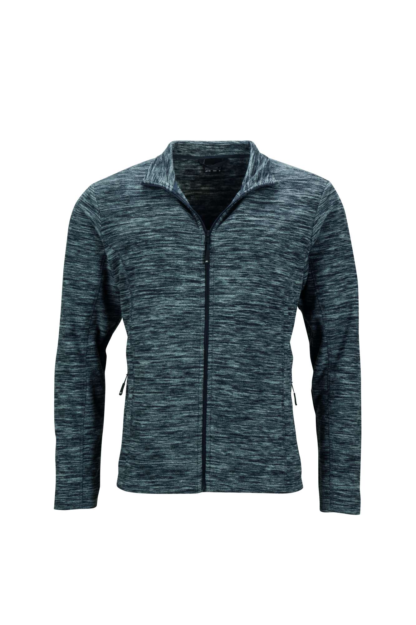 Fleecejacke Slim-Fit Melangeoptik für Herren