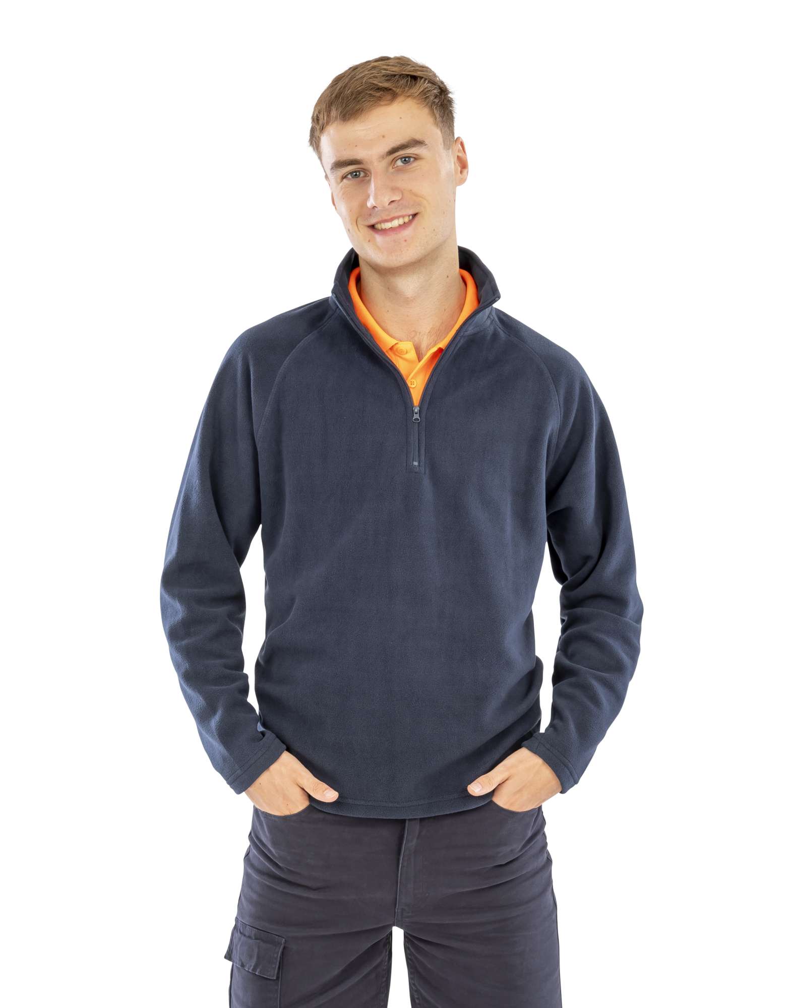 Microfleece Pullover mit Half-Zip