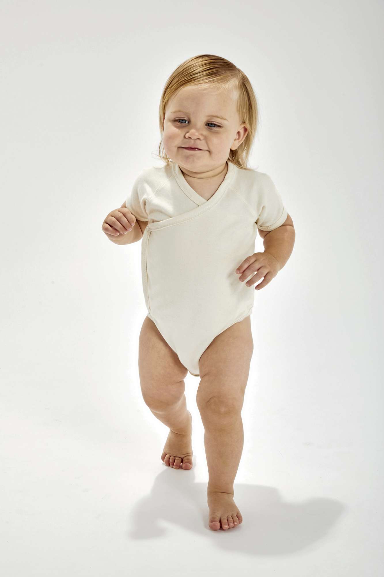 Babybugz Baby Kimono Bodysuit aus Bio-Baumwolle, White 6-12 Monate, BZ05T