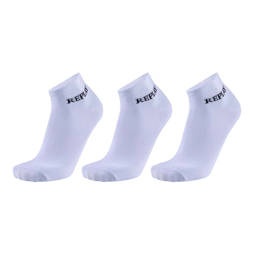 Replay Niedrigsocken im 3er-Pack, White/Black 35/38, RP100629