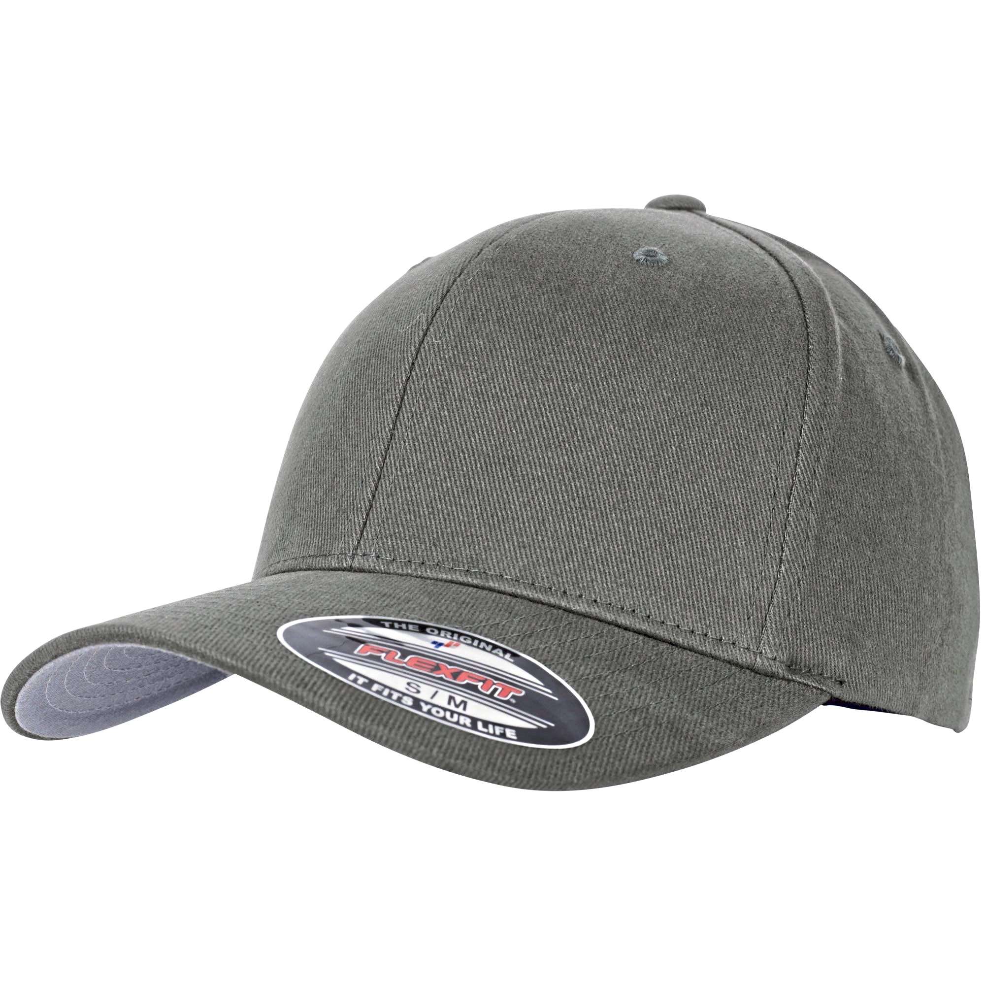 Flexfit Brushed Twill Cap mit Silberner Schirmunterseite