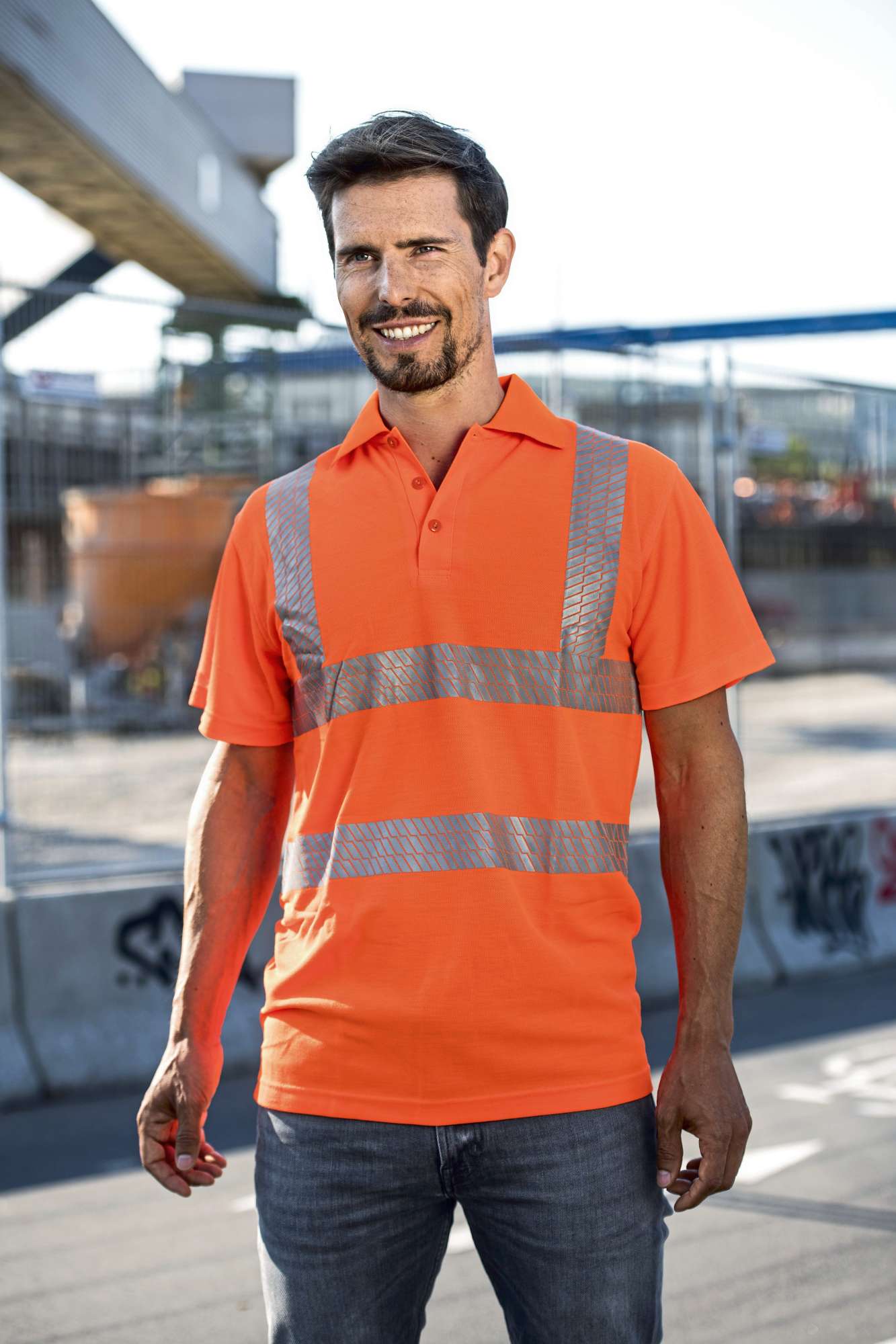 Hi-Vis Broken Reflective Polo-Shirt Manchester