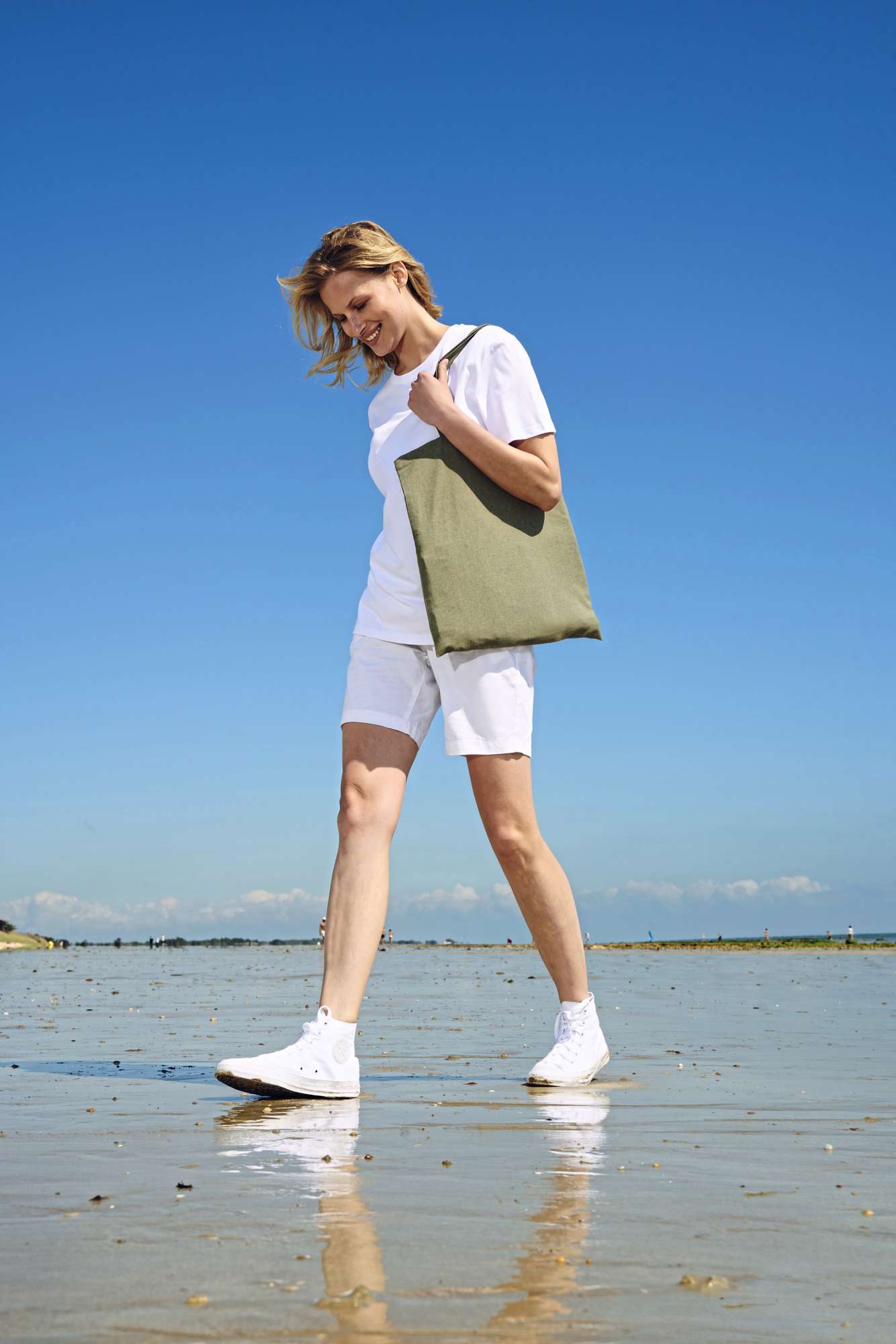 Recycelte Baumwoll-Canvas Strandtasche