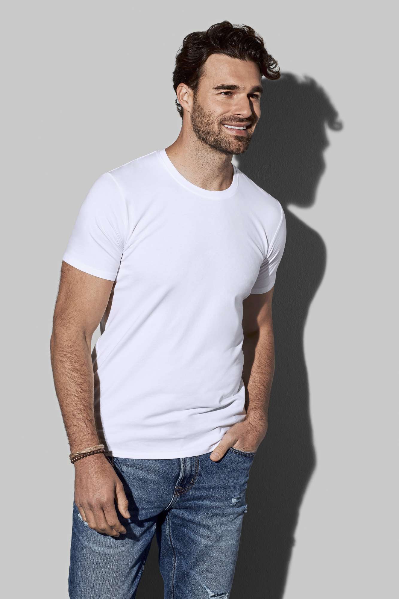 Clive Crew Neck T-Shirt mit Elasthan