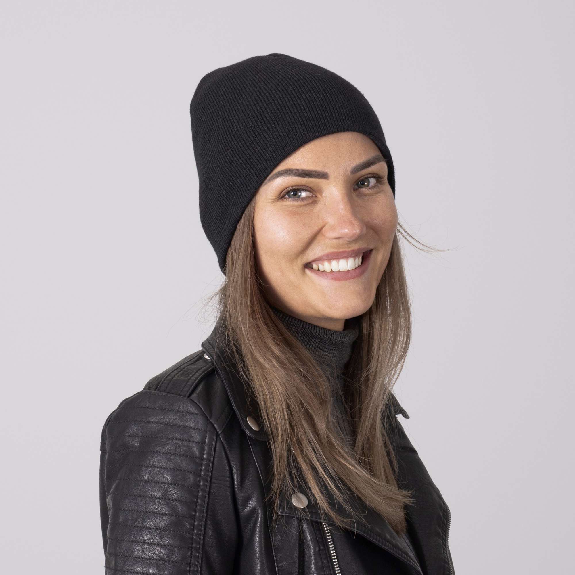 Brain Waves POLYLANA® Basic Beanie aus Recyclingmaterial, Grey Melange One Size, BW801951