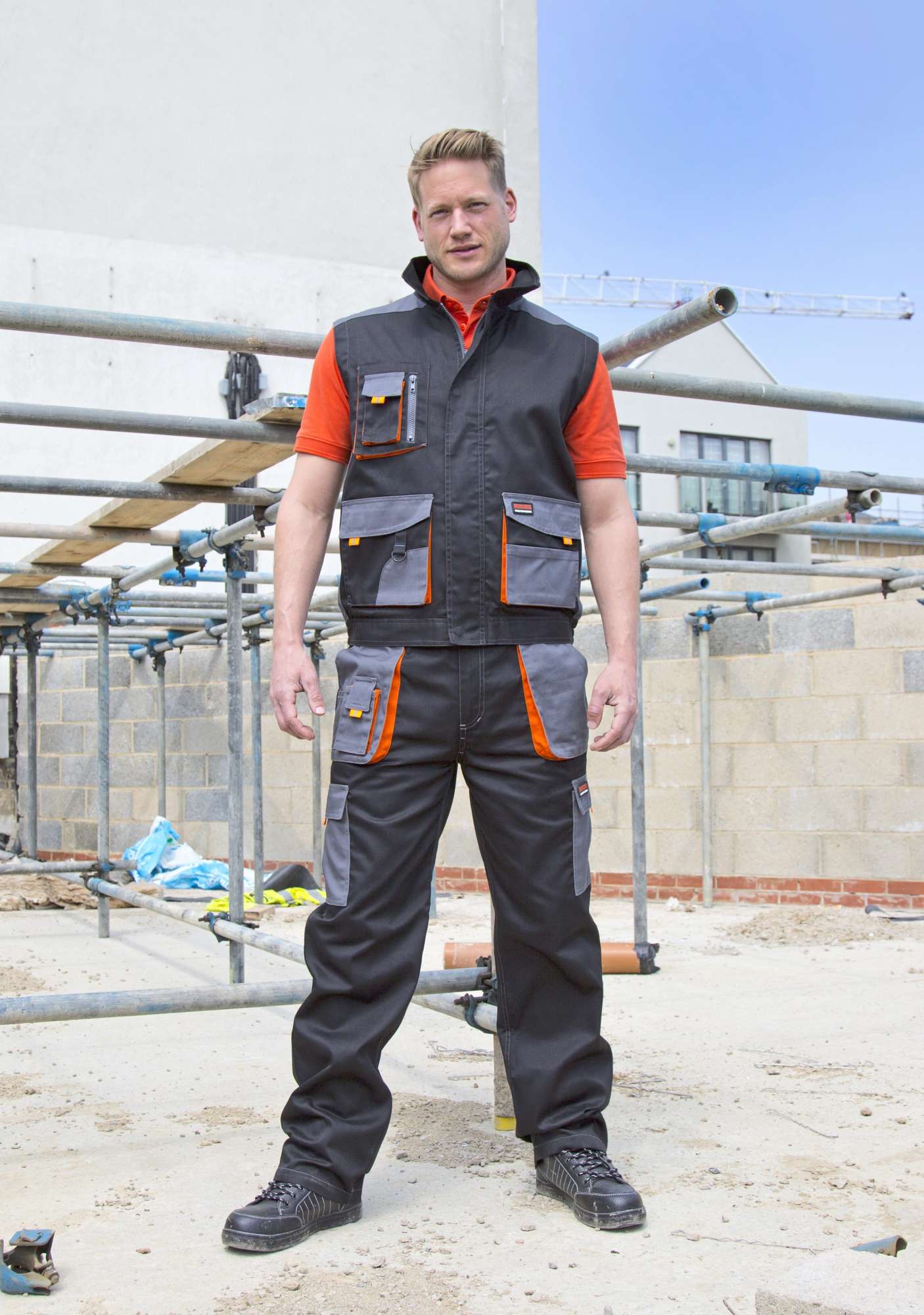 Result Work-Guard Wasserabweisende Arbeitsweste mit Reißverschluss, Grey/Black XL, RT317