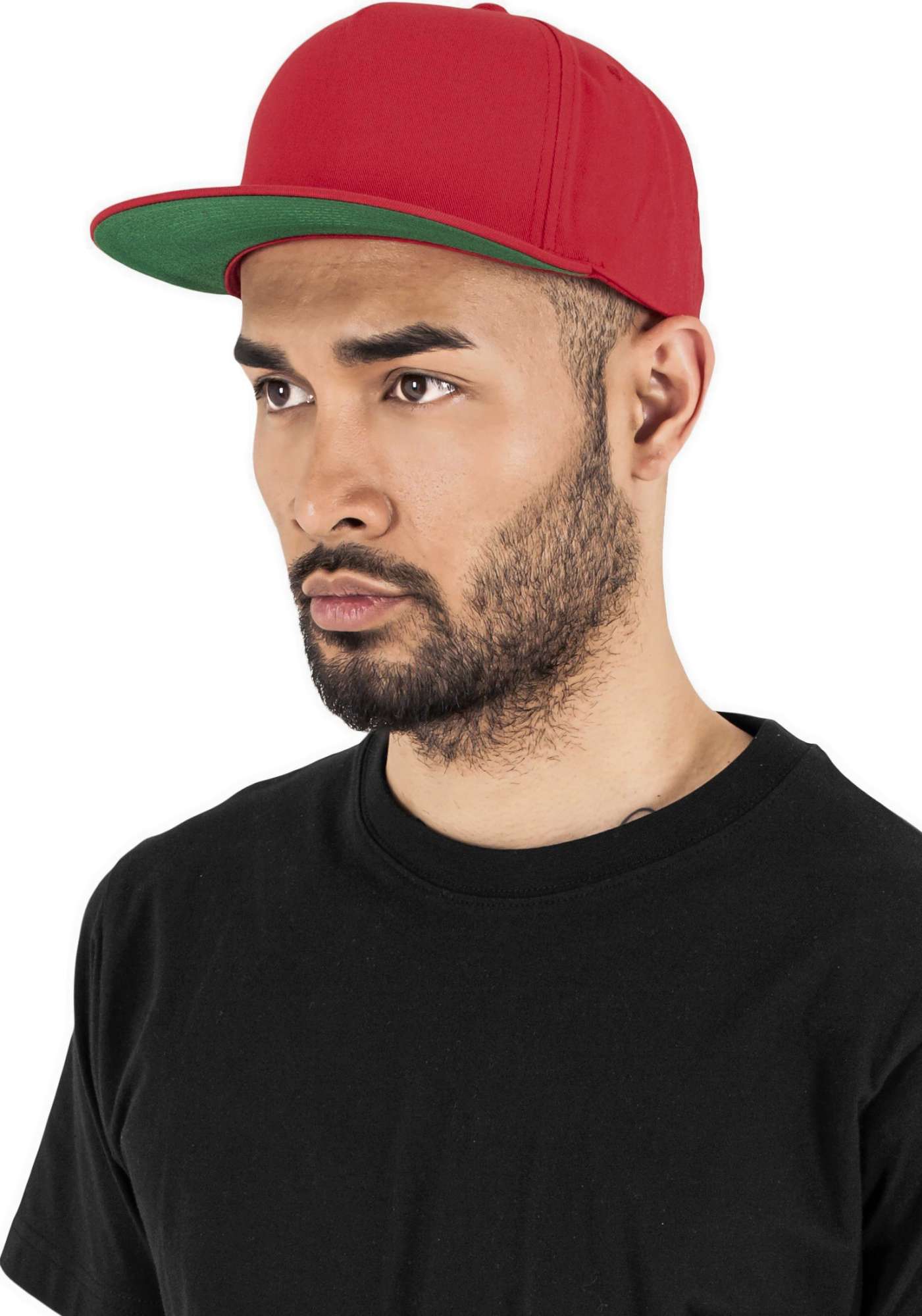 FLEXFIT Baumwoll Snapback Cap mit 5 Panels, Black One Size, FX6007