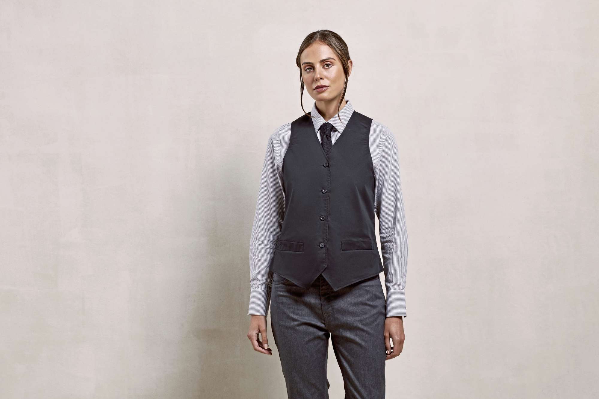 Moderne Serviceweste aus Twill-Mix