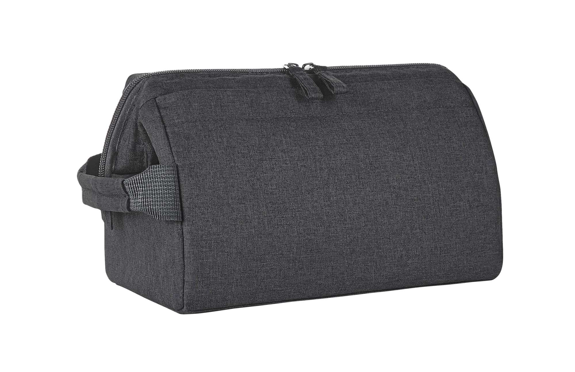 Halfar Reißverschlusstasche aus recyceltem Polyester, Black Heather 26 x 18 x 14 cm, HF6500