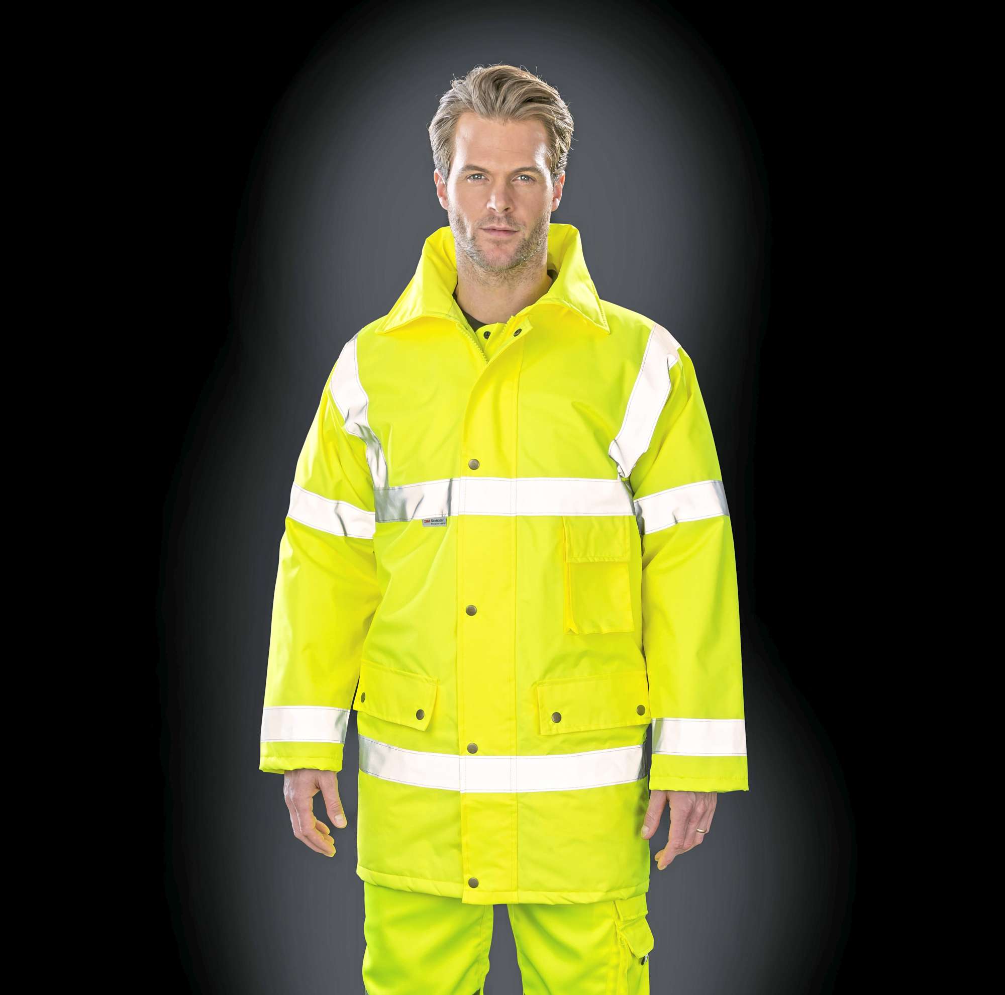 Result Safe-Guard Fluoreszierende Sicherheitsjacke mit Kapuze, Fluorescent Yellow XL, RT18